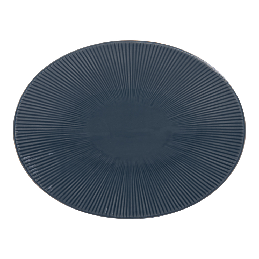 Plat ovale bohémia 41,5cm en grès bleu Plat ovale bohémia 41,5cm en grès bleu