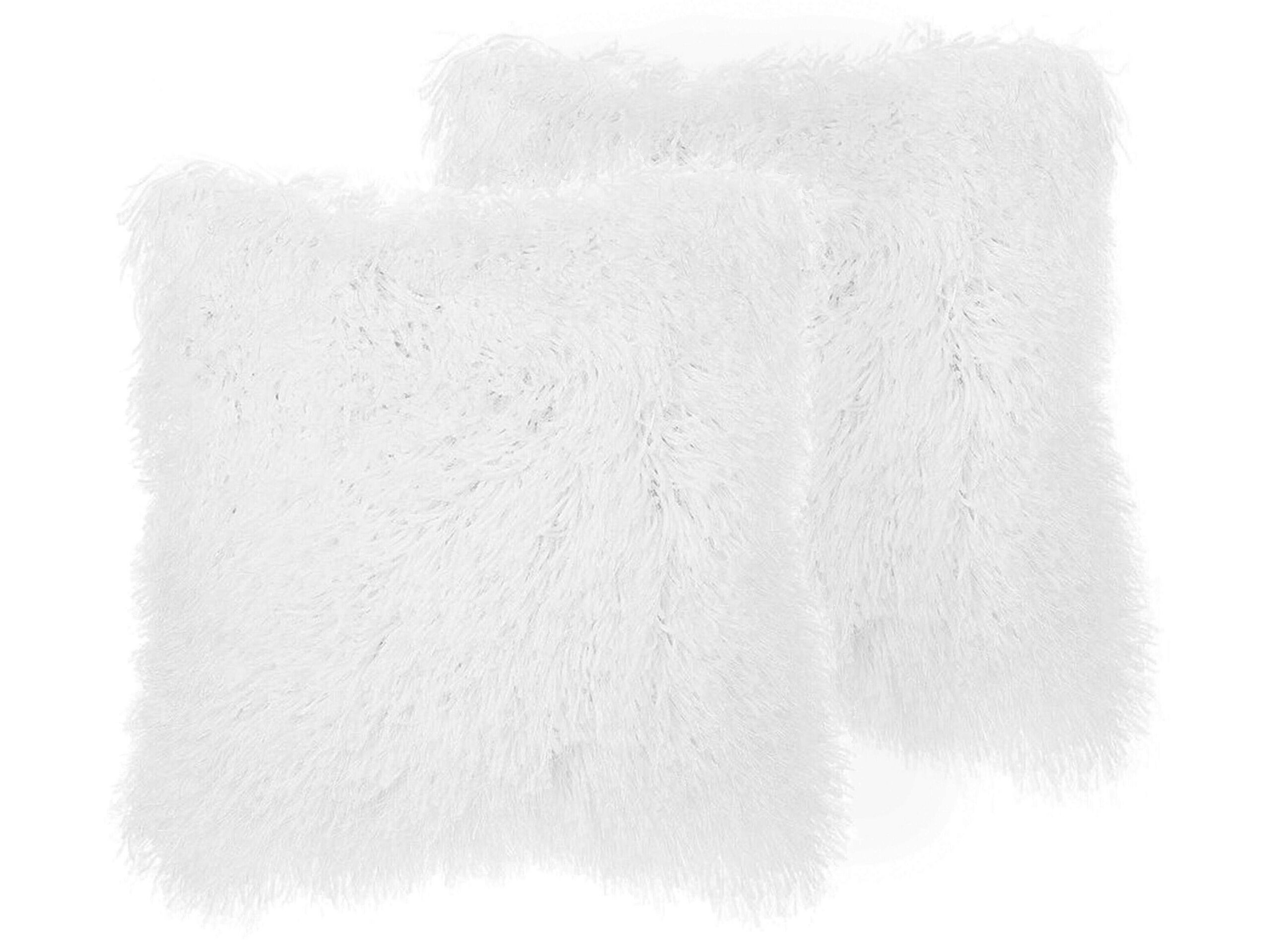 Lot de 2 coussin décoratifs en tissu blanc 45x12cm Lot de 2 coussin décoratifs en tissu blanc 45x12cm