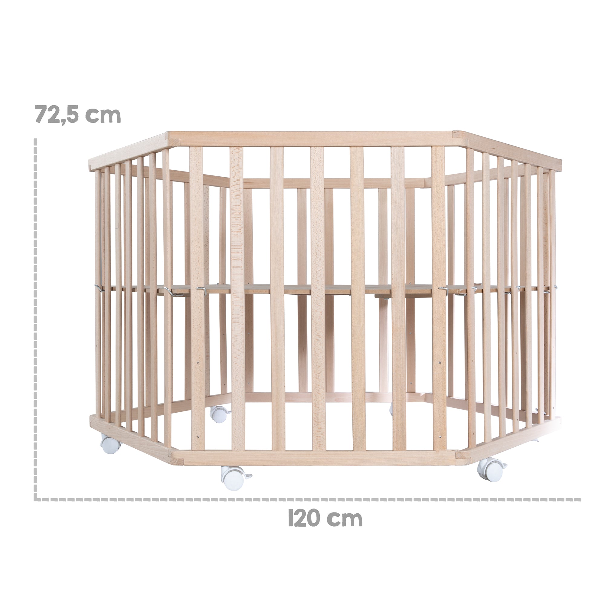 Parc hexagonal effet bois 72x120 cm (roba) - Image 2