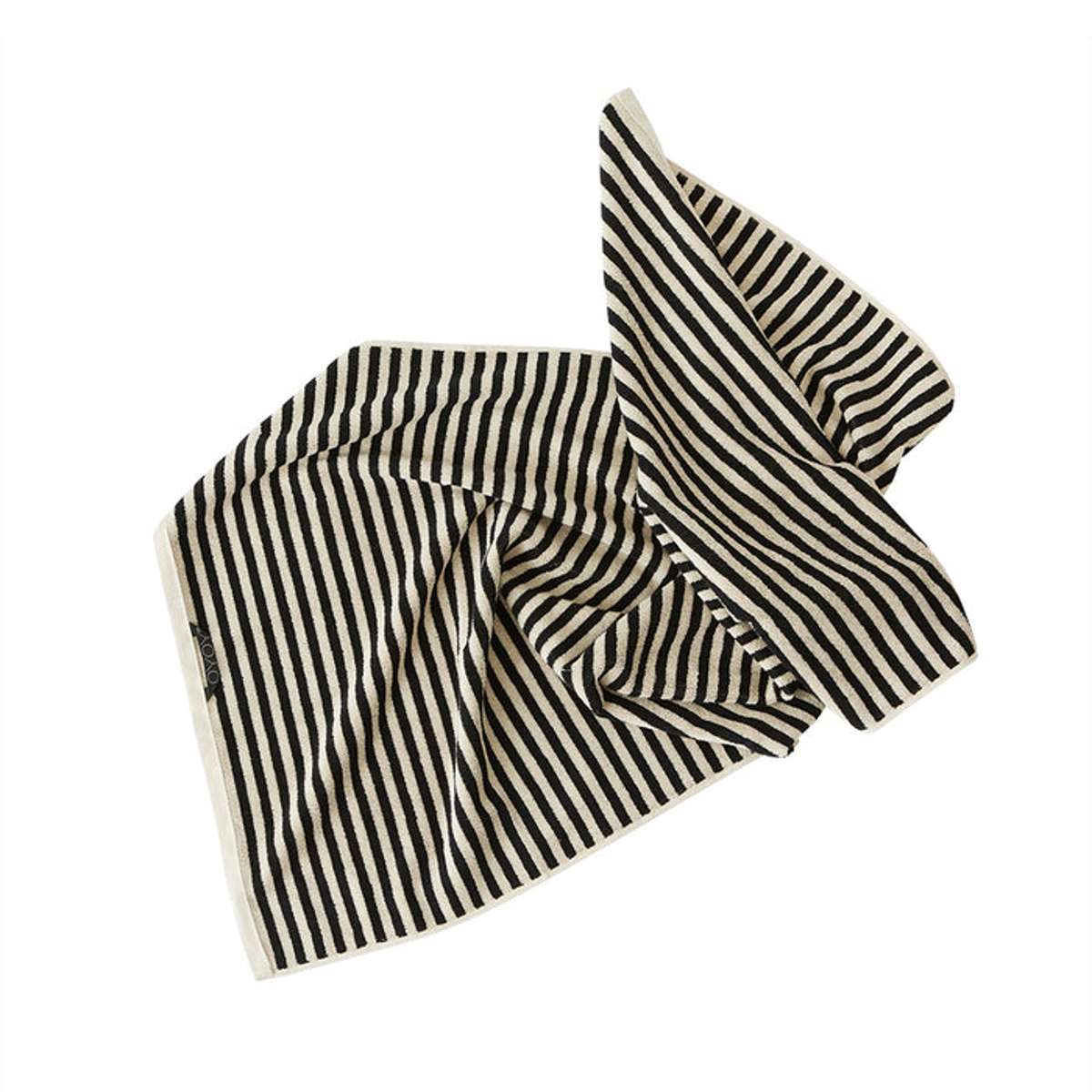 Serviette noir en coton organique H140x70cm Serviette noir en coton organique H140x70cm