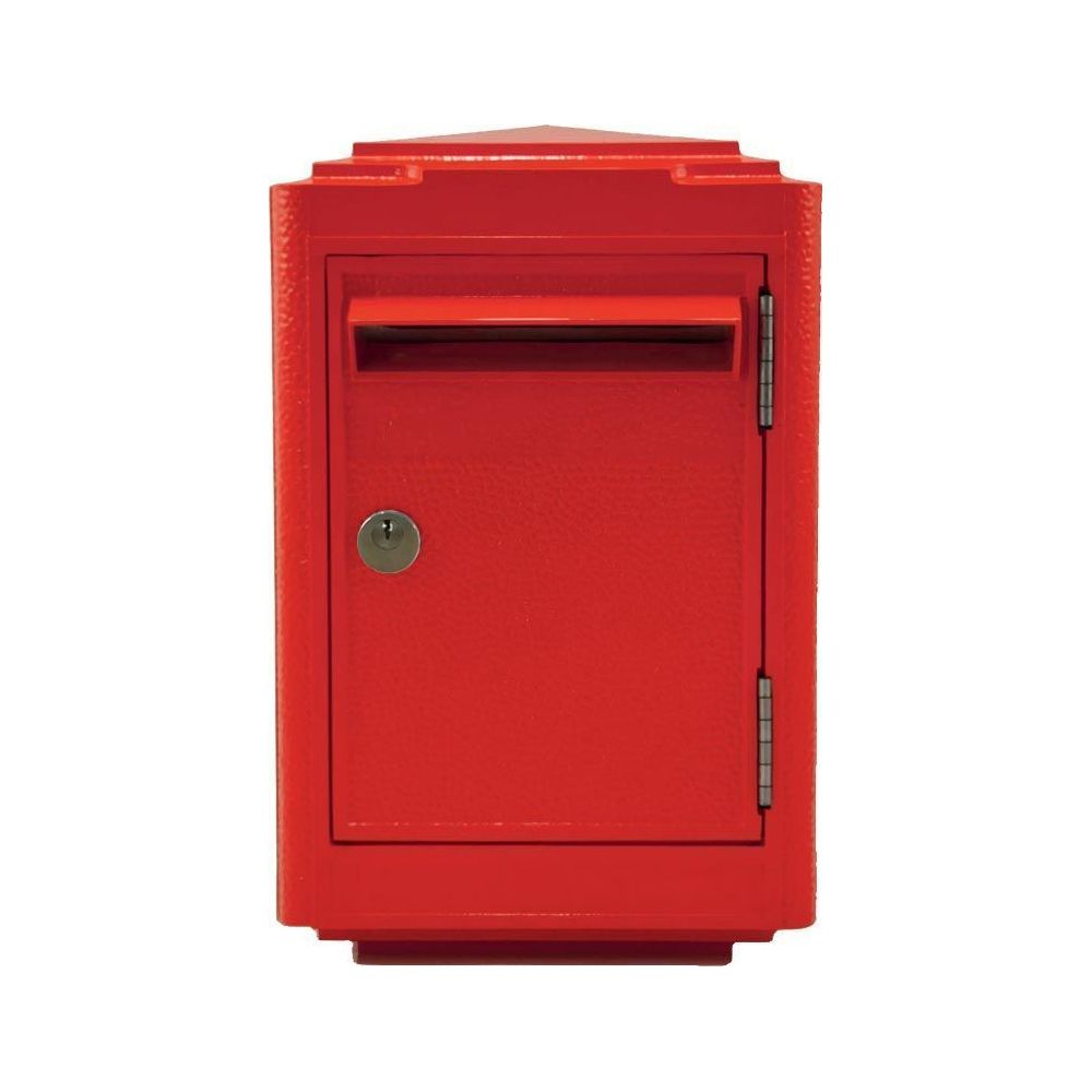 Boîte aux lettres en aluminium petit modèle 1945 rouge