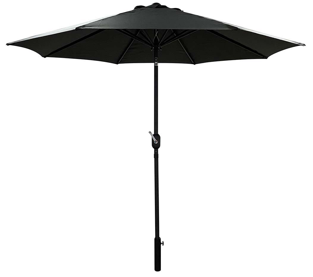 Parasol droit rond eko 2.5 m gris anthracite