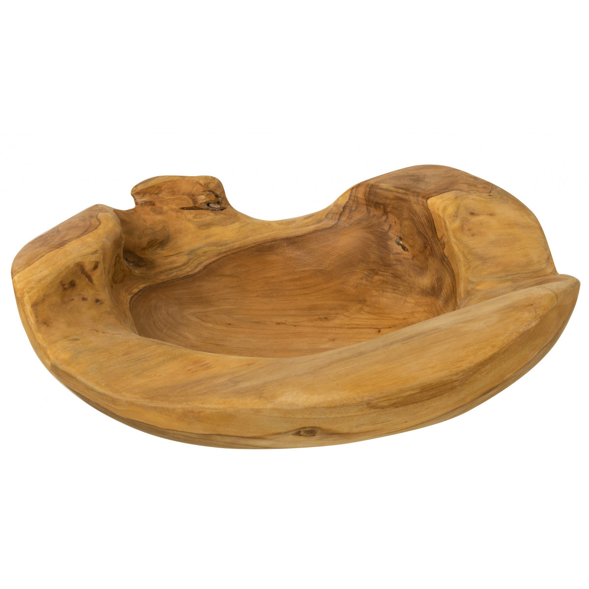 Vide-poche rond déco en teck naturel D39cm Vide-poche rond déco en teck naturel D39cm