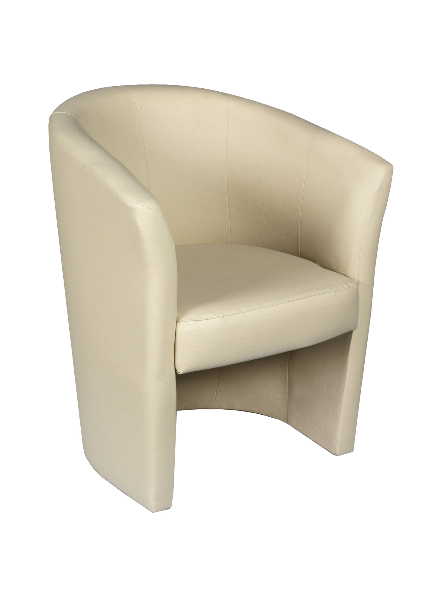fauteuil avec revêtement en éco-cuir beige