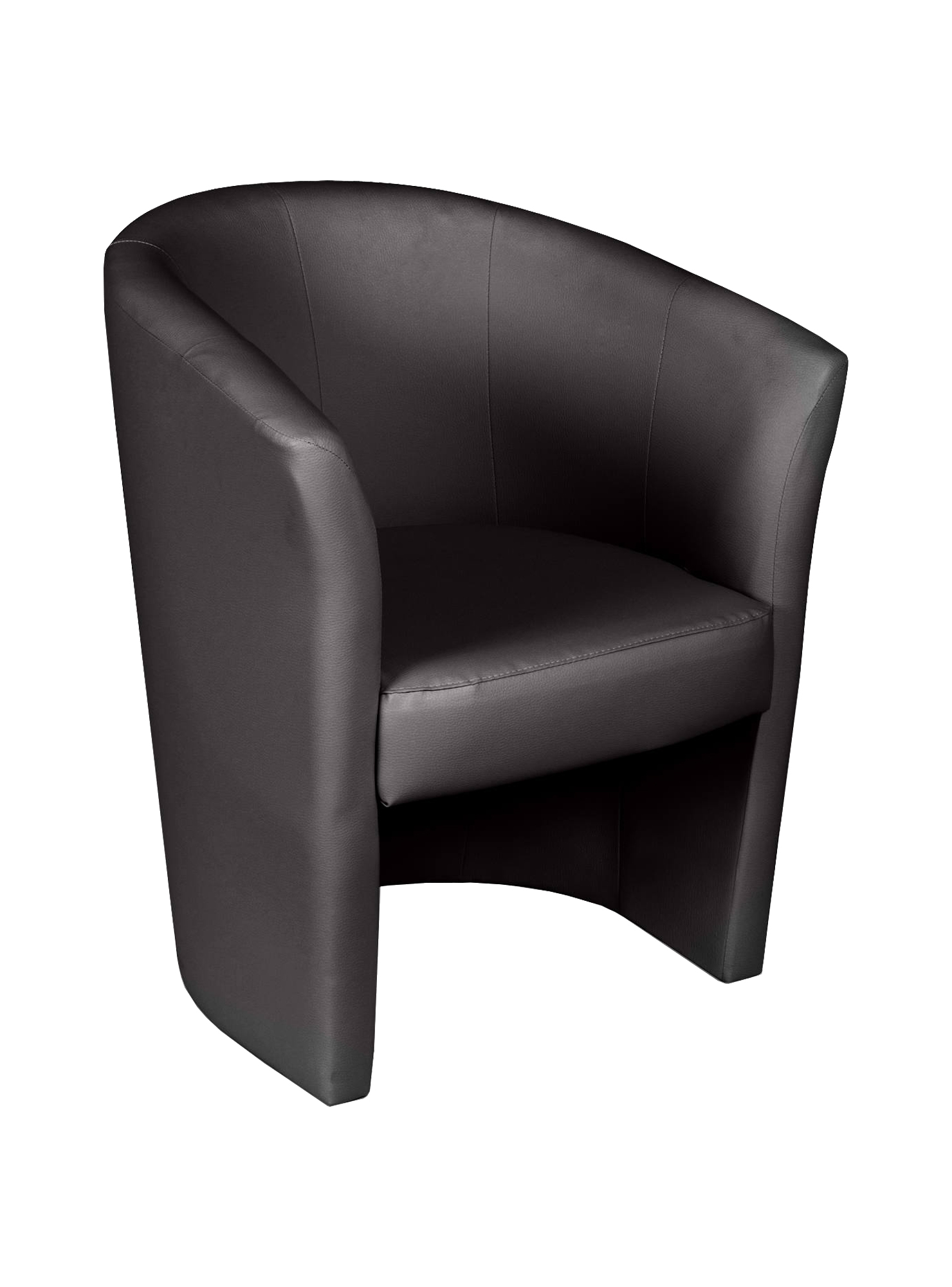 fauteuil avec revêtement en éco-cuir noir