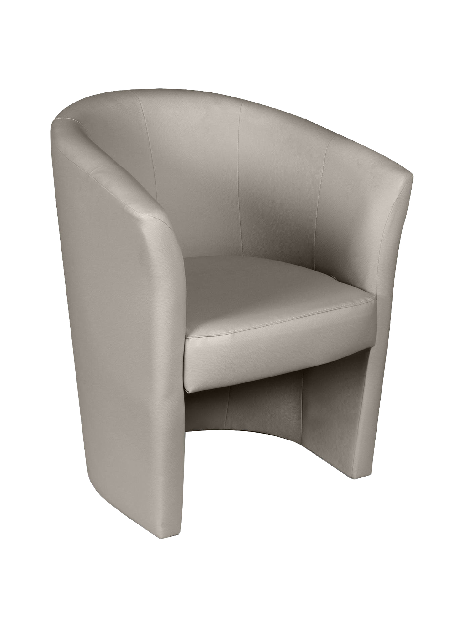fauteuil avec revêtement en éco-cuir gris