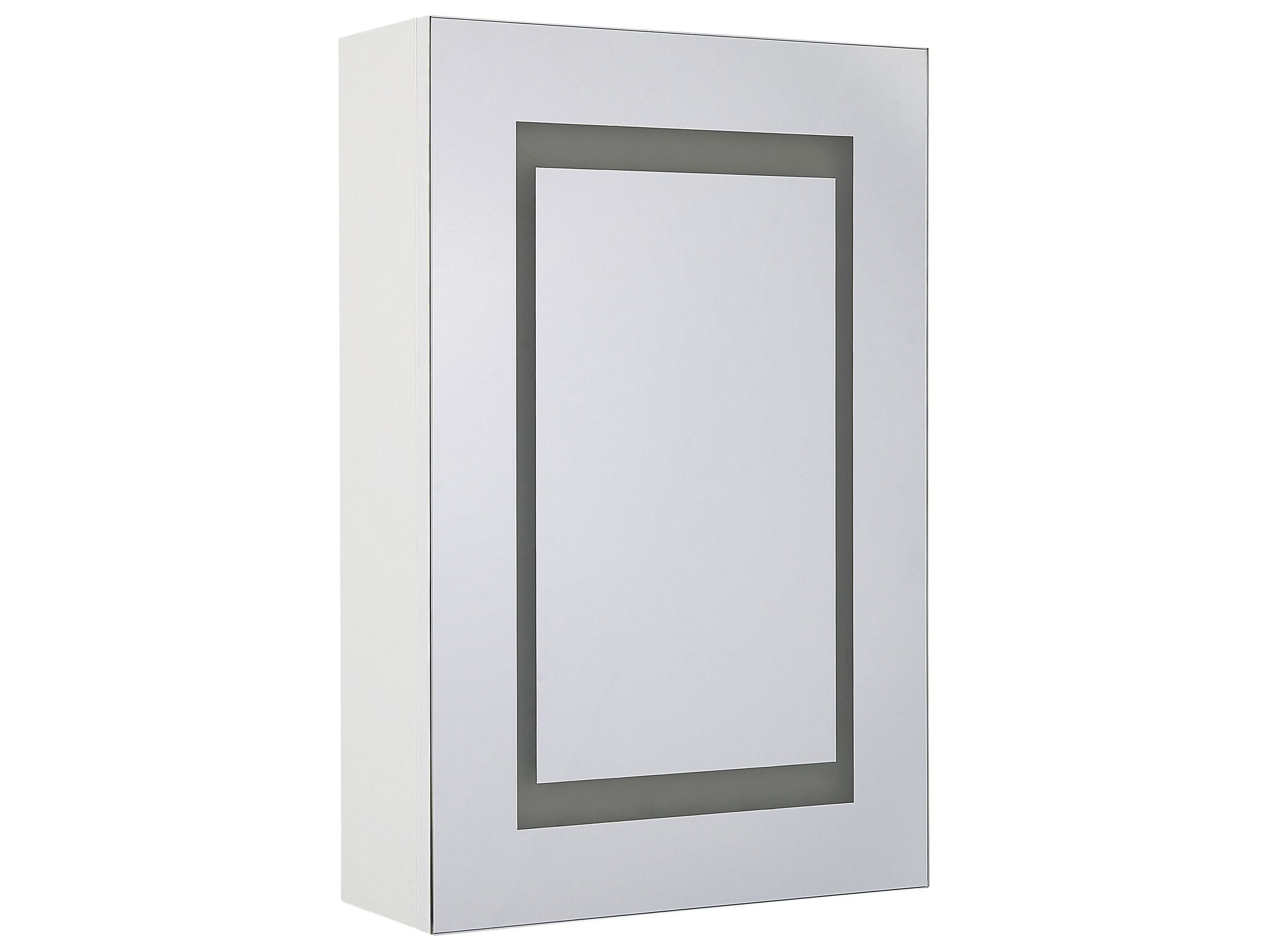 Armoire de toilette blanche avec miroir LED 40 x 60 cm