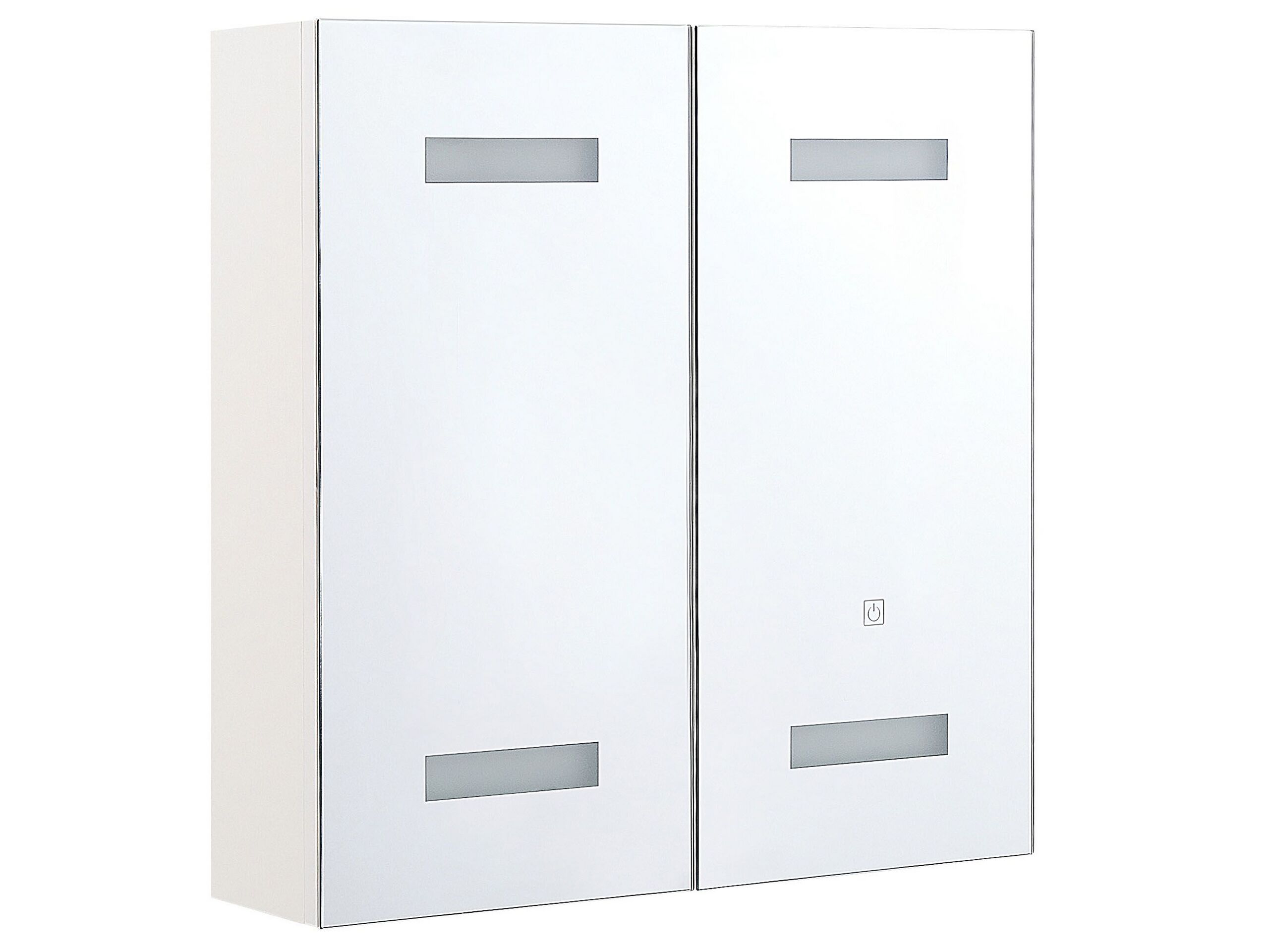 Armoire de toilette blanche avec miroir LED 60 x 60 cm Armoire de toilette blanche avec miroir LED 60 x 60 cm