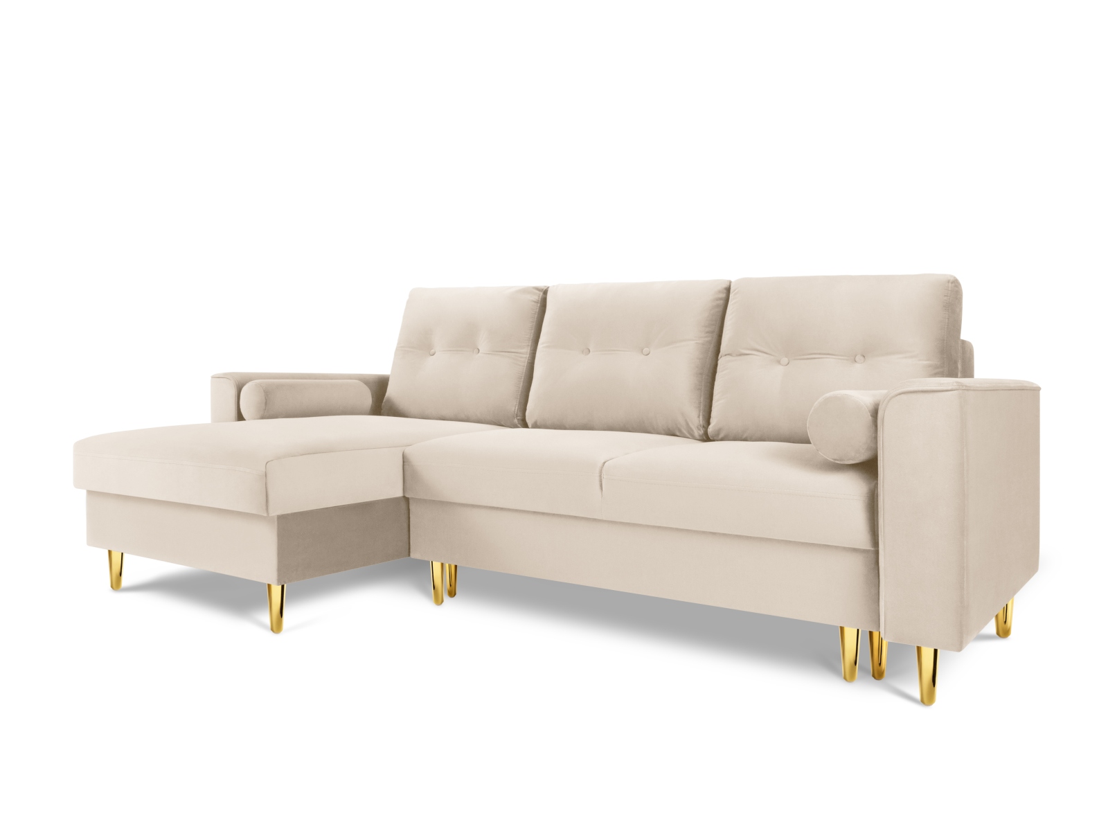 Canapé d'angle 4 places Beige Moderne Confort Promotion