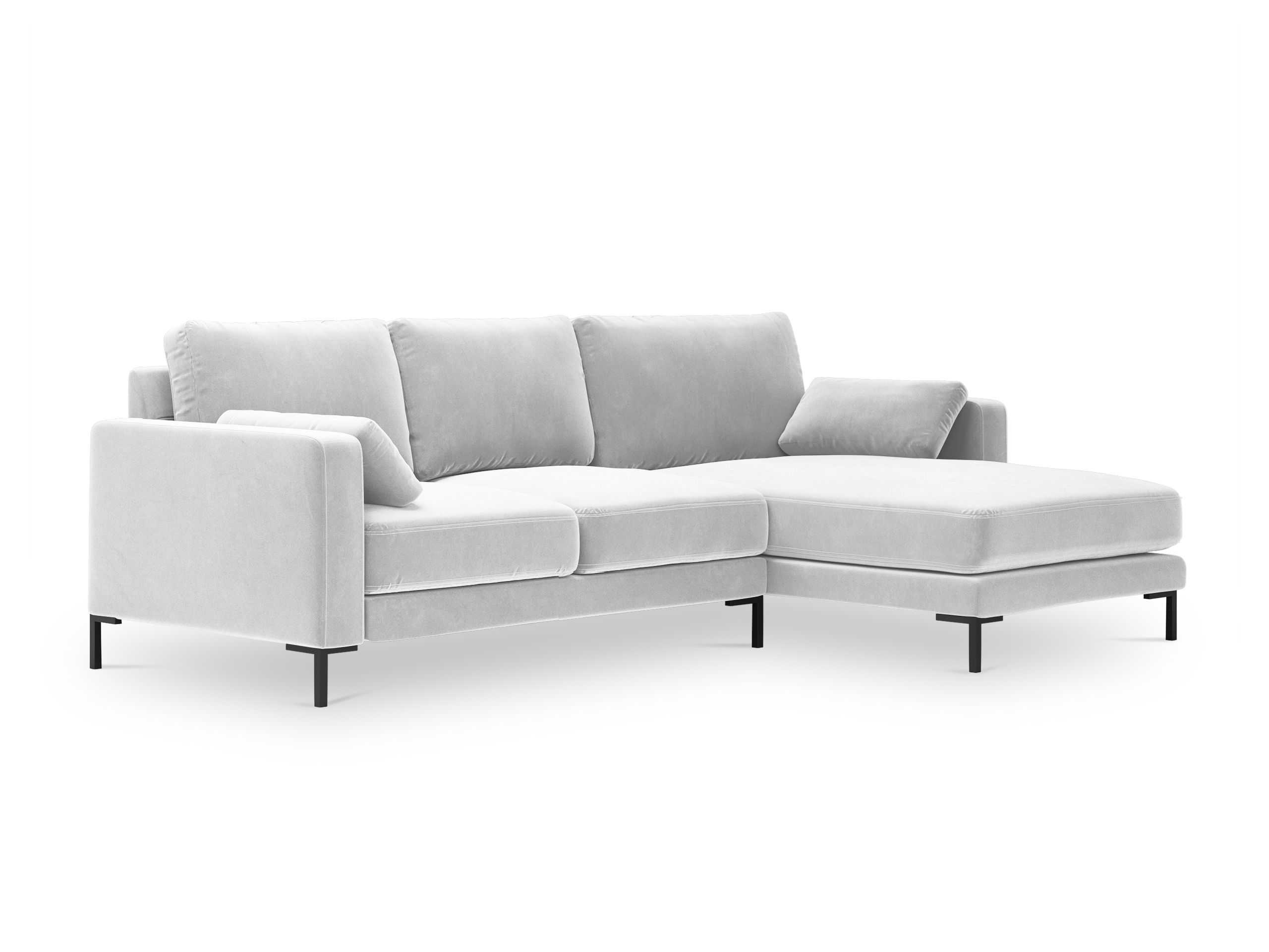 Canapé d'angle 4 places Noir Tissu Design Confort Promotion