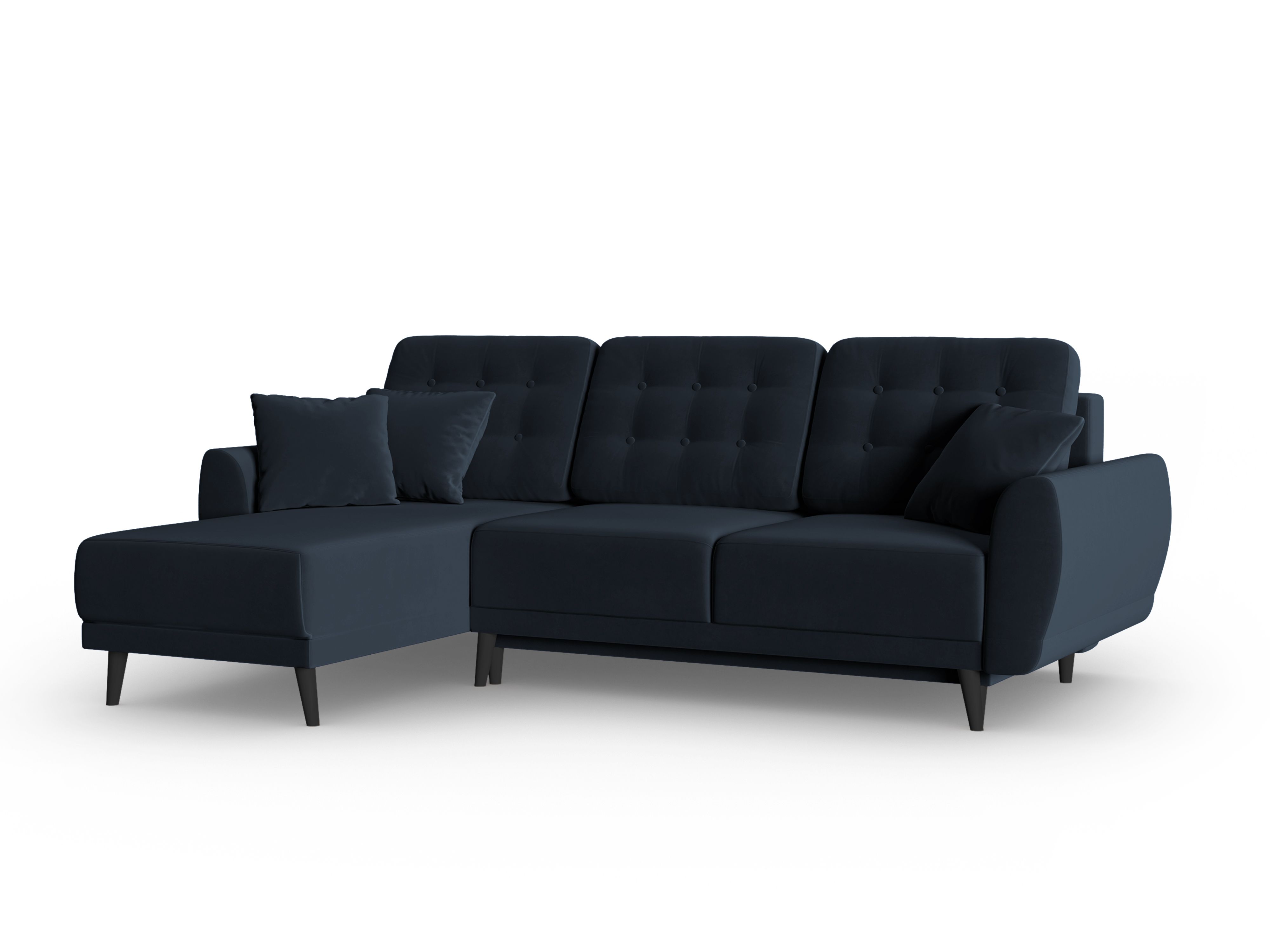 Canapé d'angle 4 places Bleu Tissu Moderne Confort Promotion