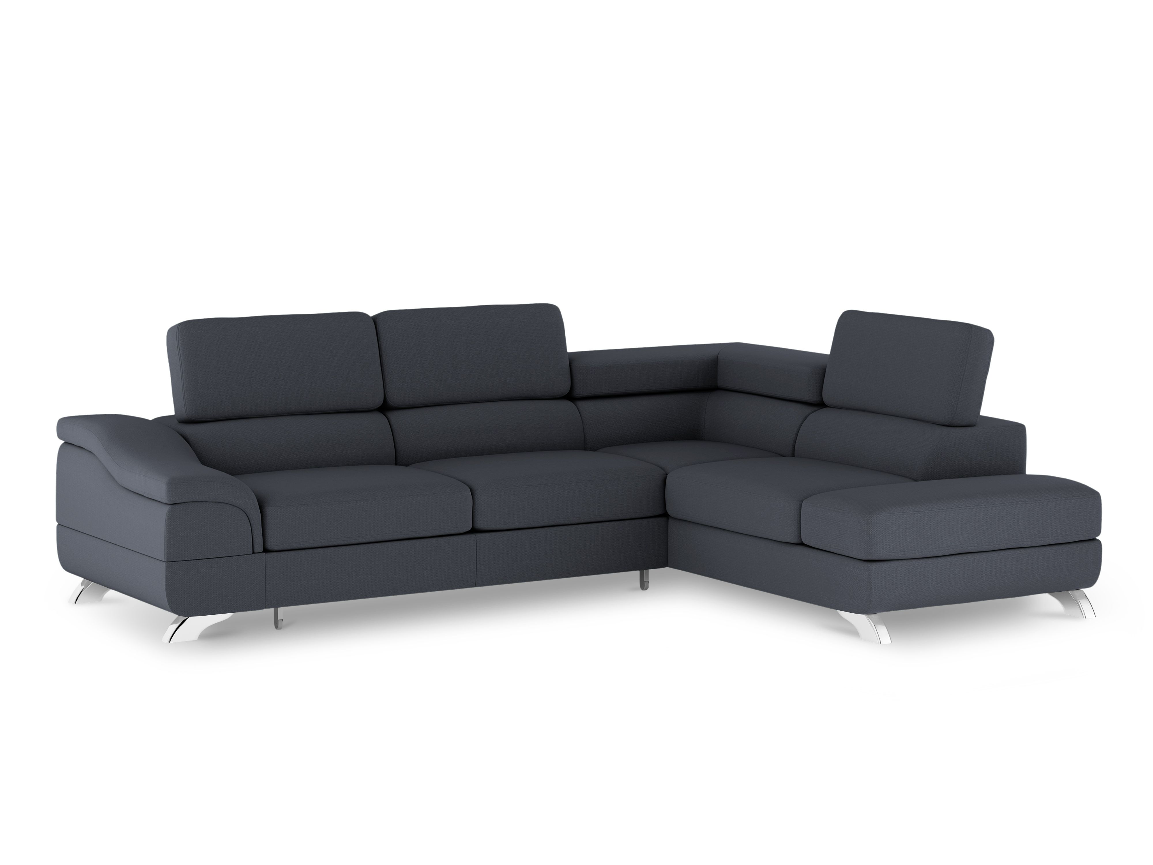 Canapé d'angle 5 places Bleu Tissu Moderne Grand Promotion