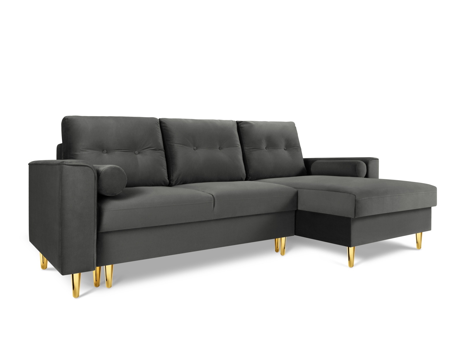 Canapé d'angle 4 places Gris Moderne Confort Promotion
