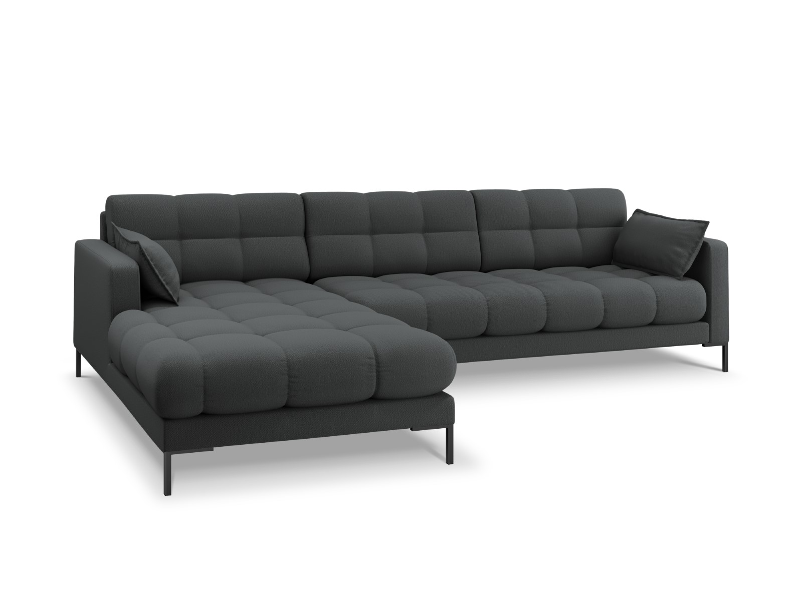 Canapé d'angle 5 places Noir Moderne Confort Promotion