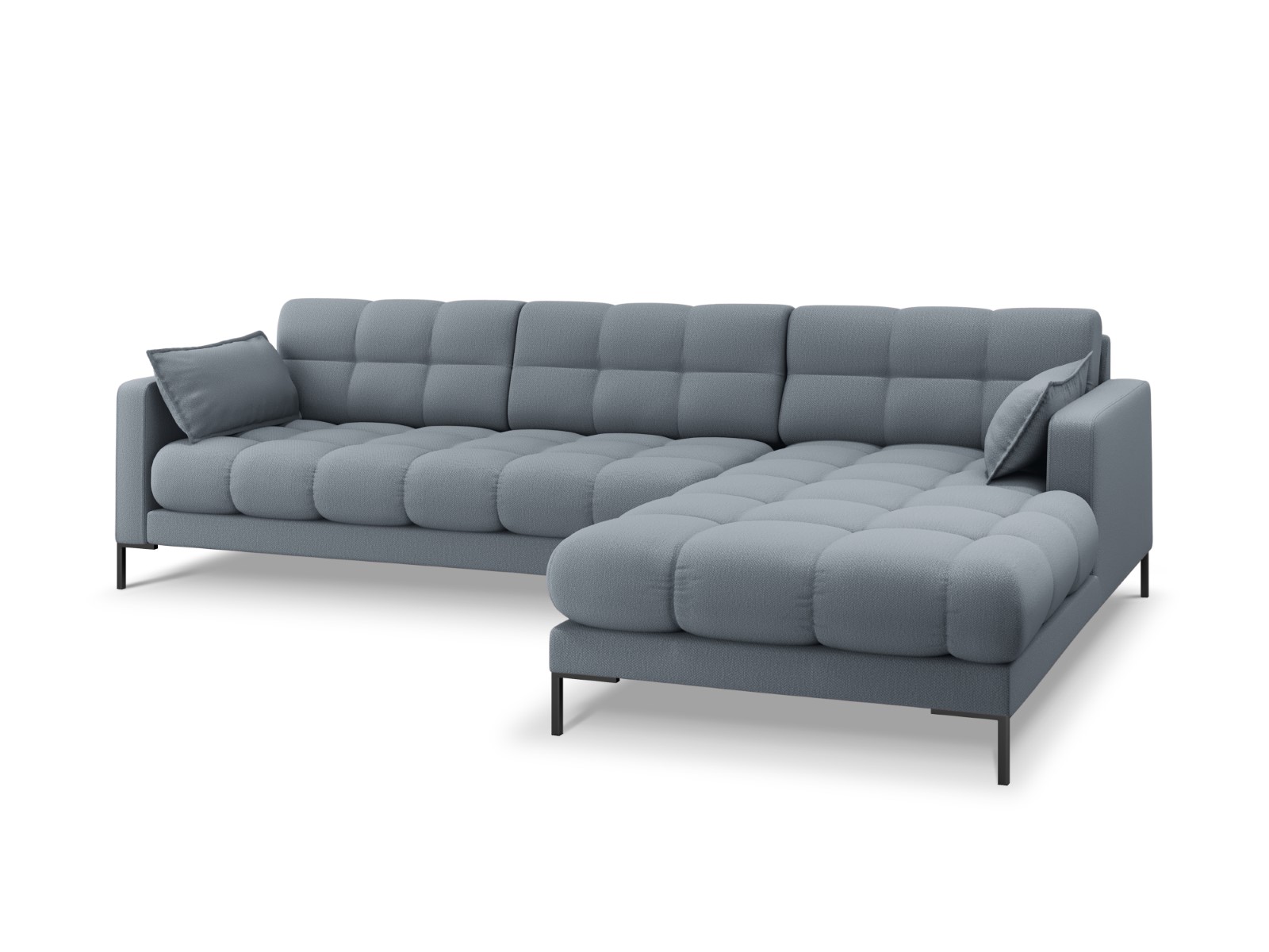 Canapé d'angle 5 places Bleu Moderne Confort Promotion