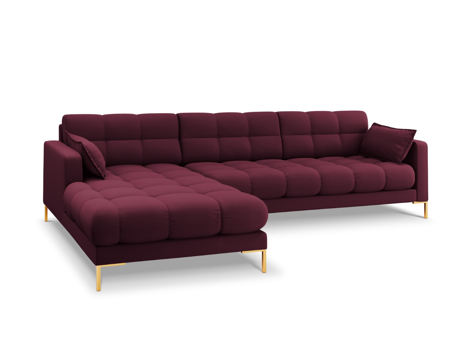 Canapé d'angle 5 places Rouge Moderne Confort