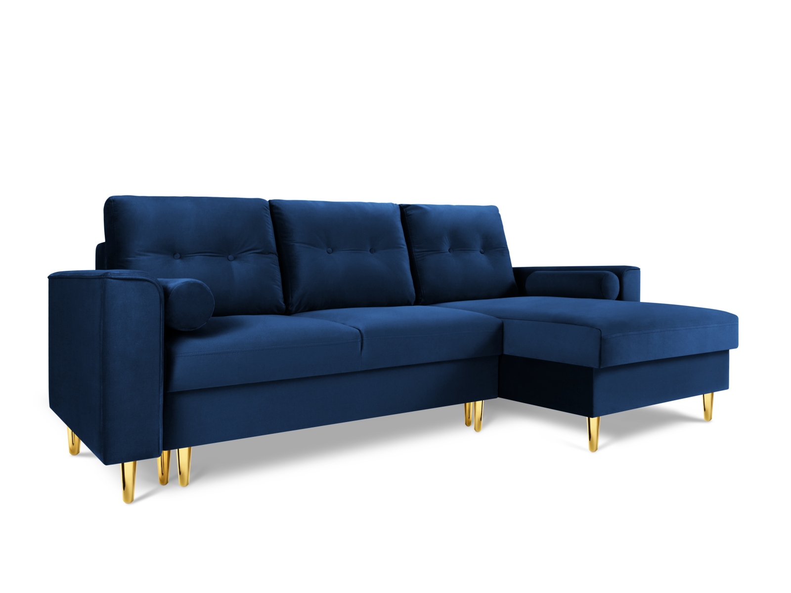 Canapé d'angle 4 places Bleu Moderne Confort Promotion