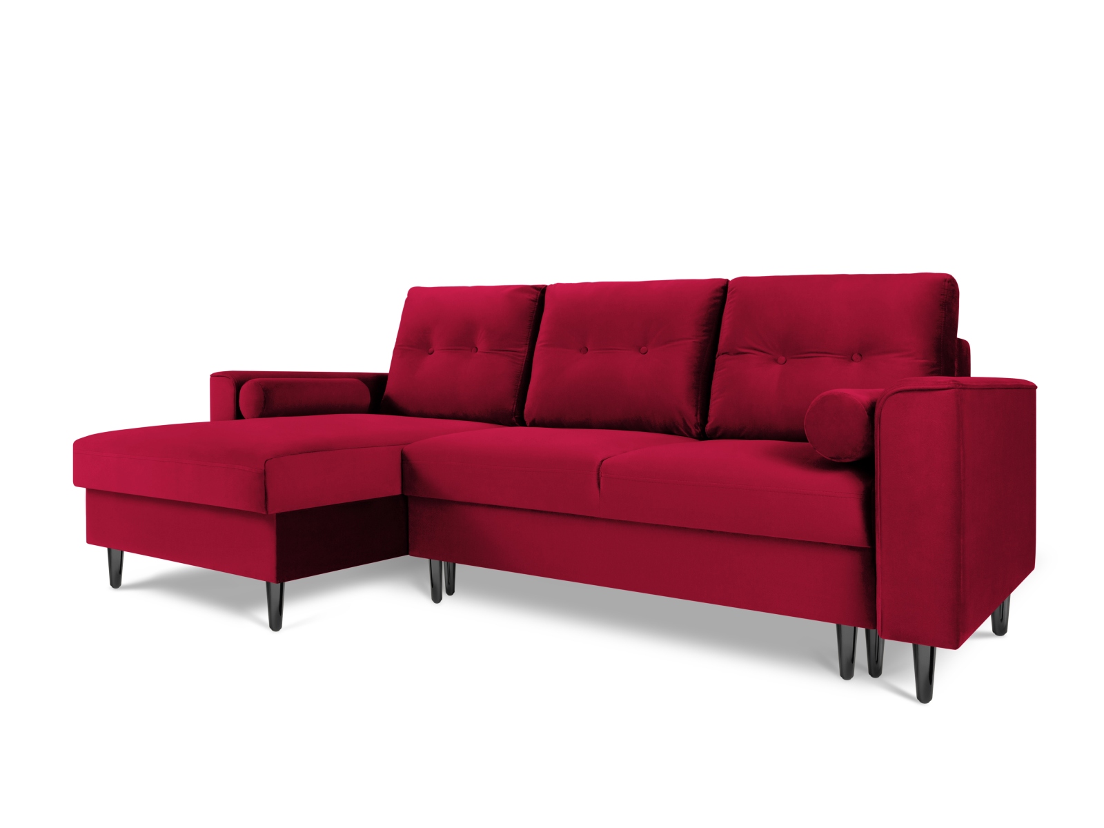 Canapé d'angle 4 places Rouge Moderne Confort
