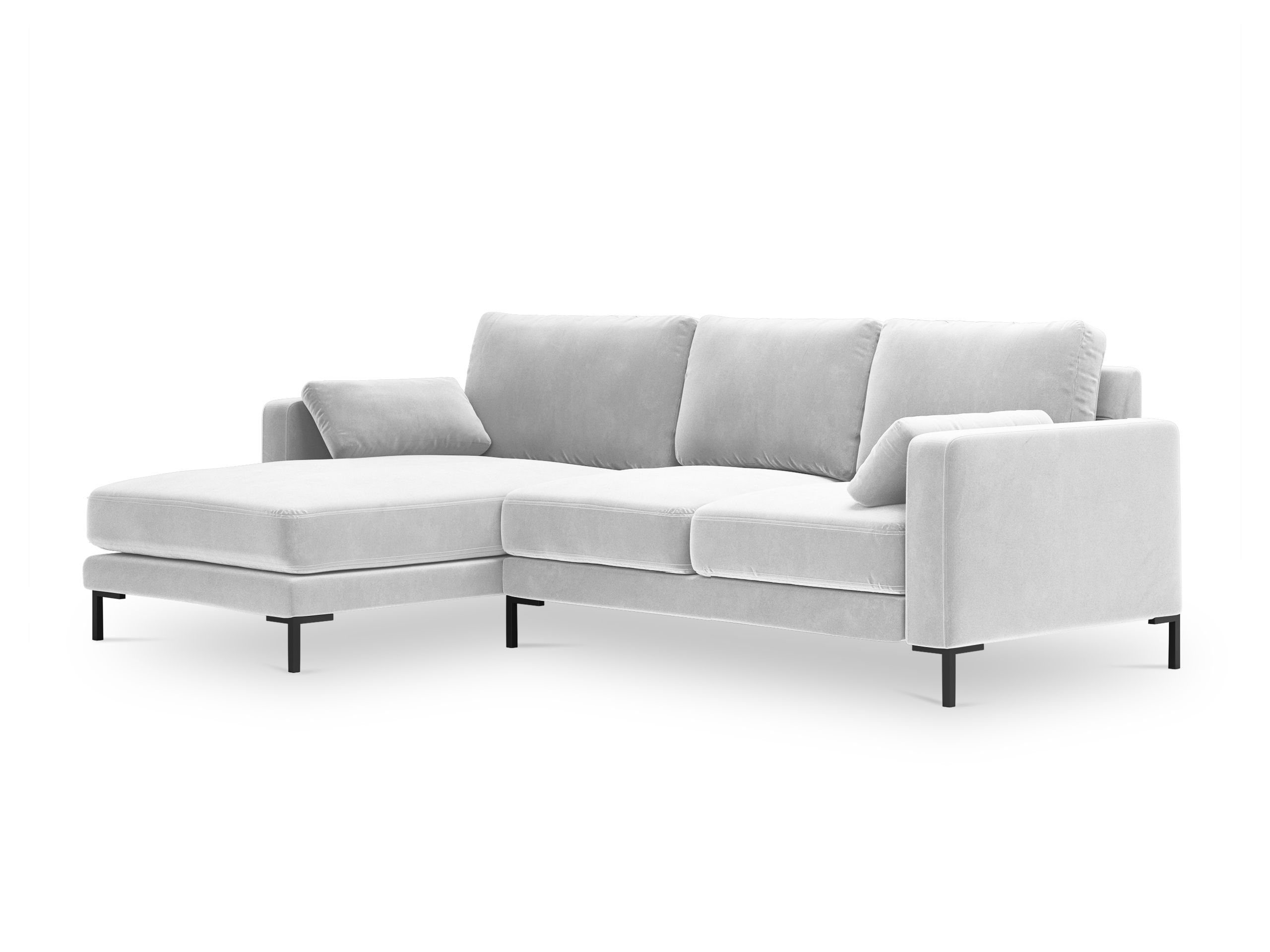 Canapé d'angle 4 places Noir Tissu Design Confort Promotion