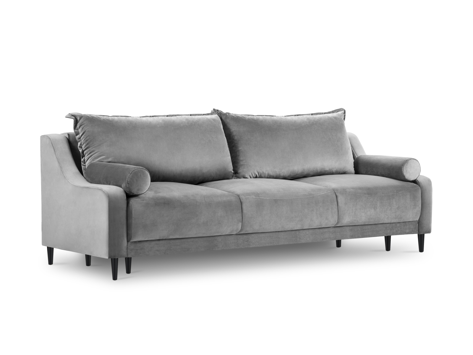 Canapé velours gris clair 3 places Canapé velours gris clair 3 places