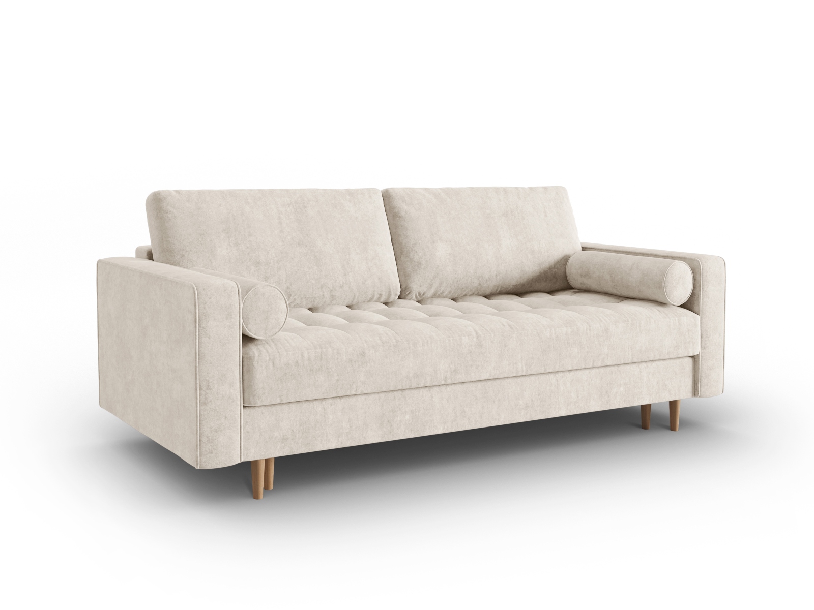 Canapé 3 places Beige Tissu Luxe Moderne Confort