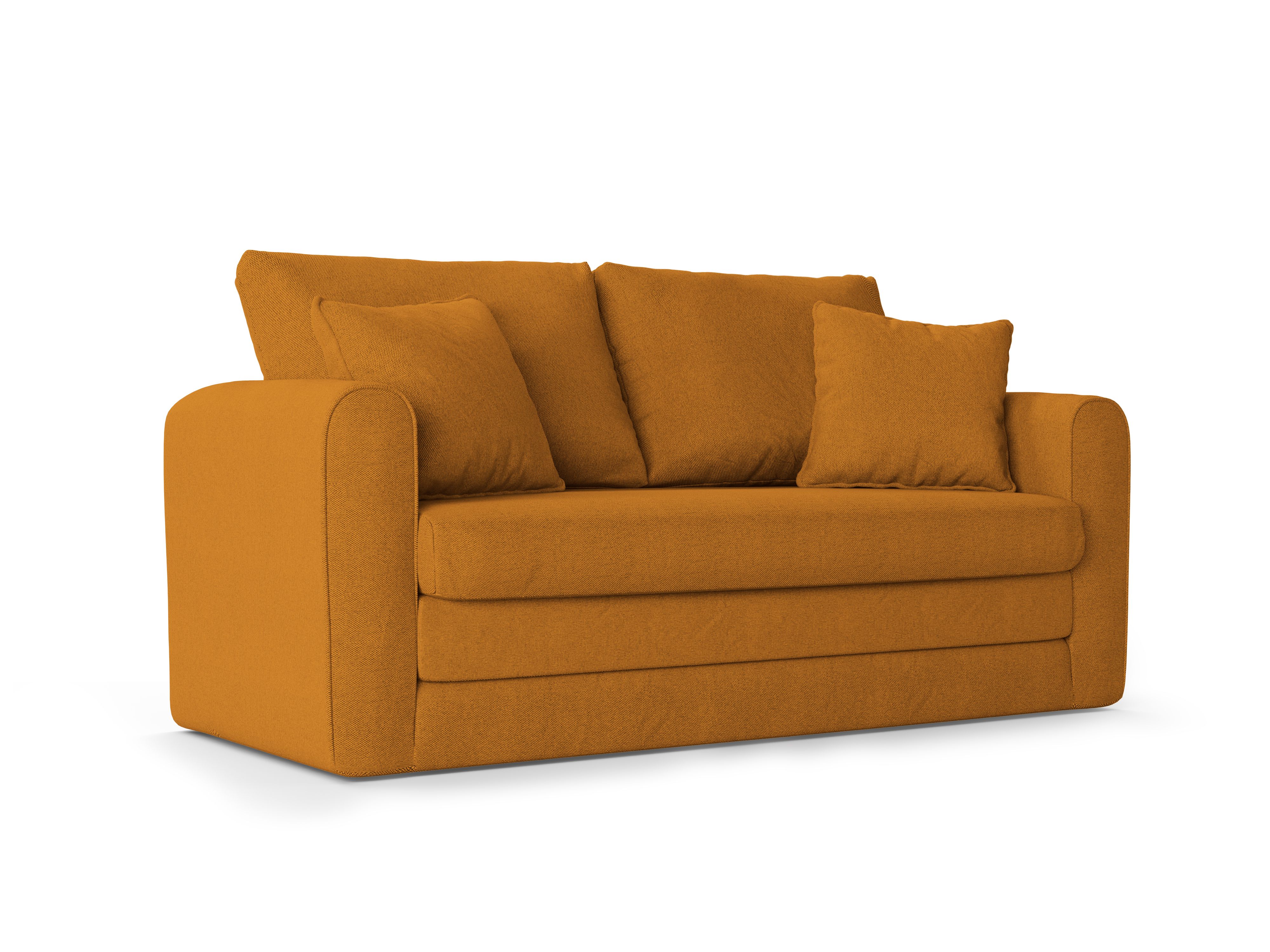 Canapé droit 2 places Orange Tissu Design Confort Promotion