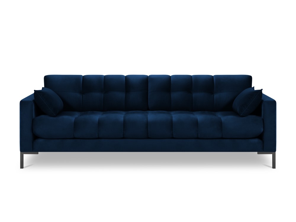 Canapé 4 places en velours bleu roi - Vue supplémentaire 1