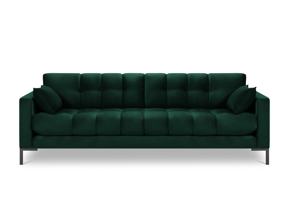 Canapé 4 places en velours vert bouteille - Vue supplémentaire 1