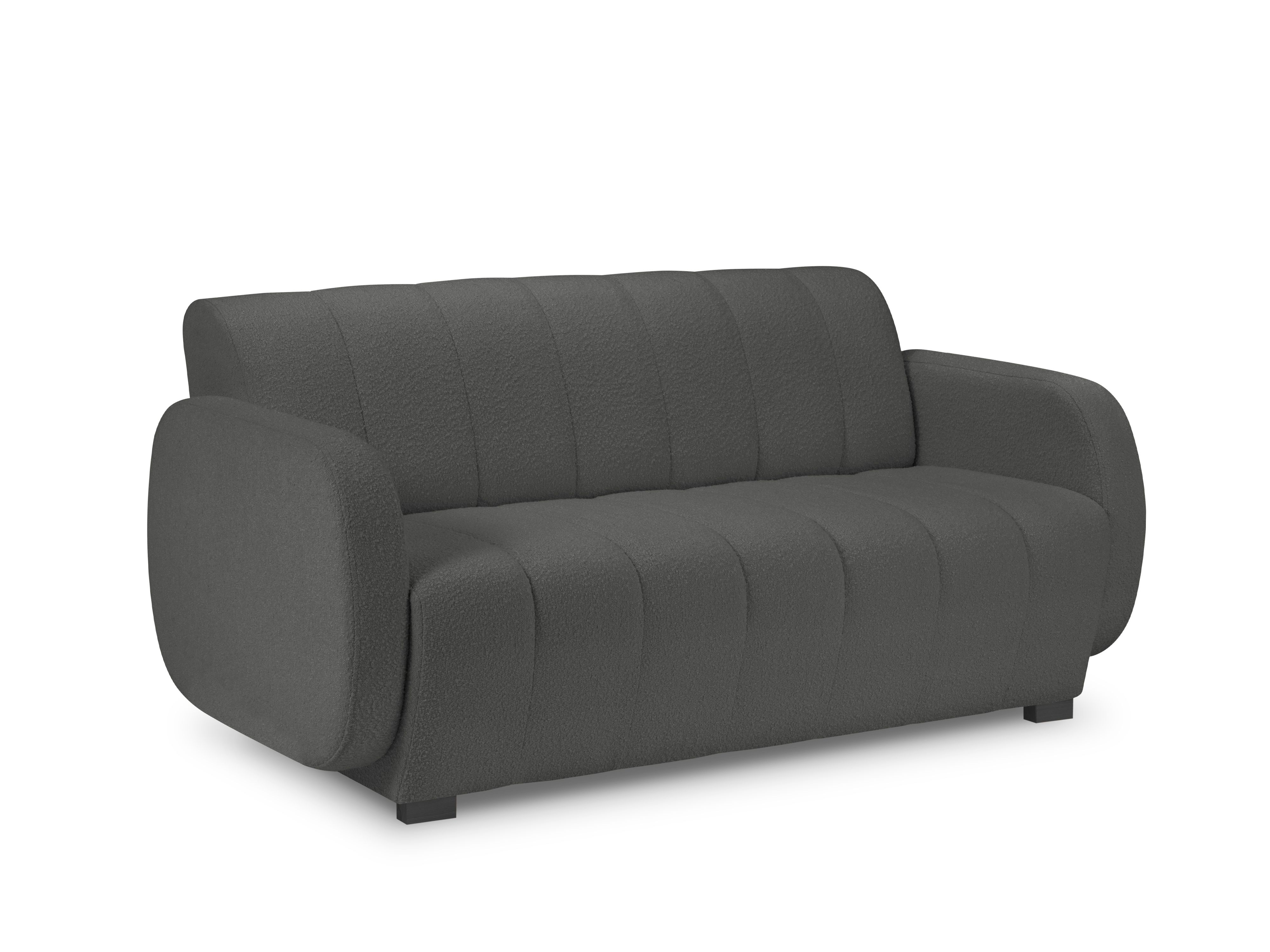 Canapé 2 places en boucle gris foncé Canapé 2 places en boucle gris foncé