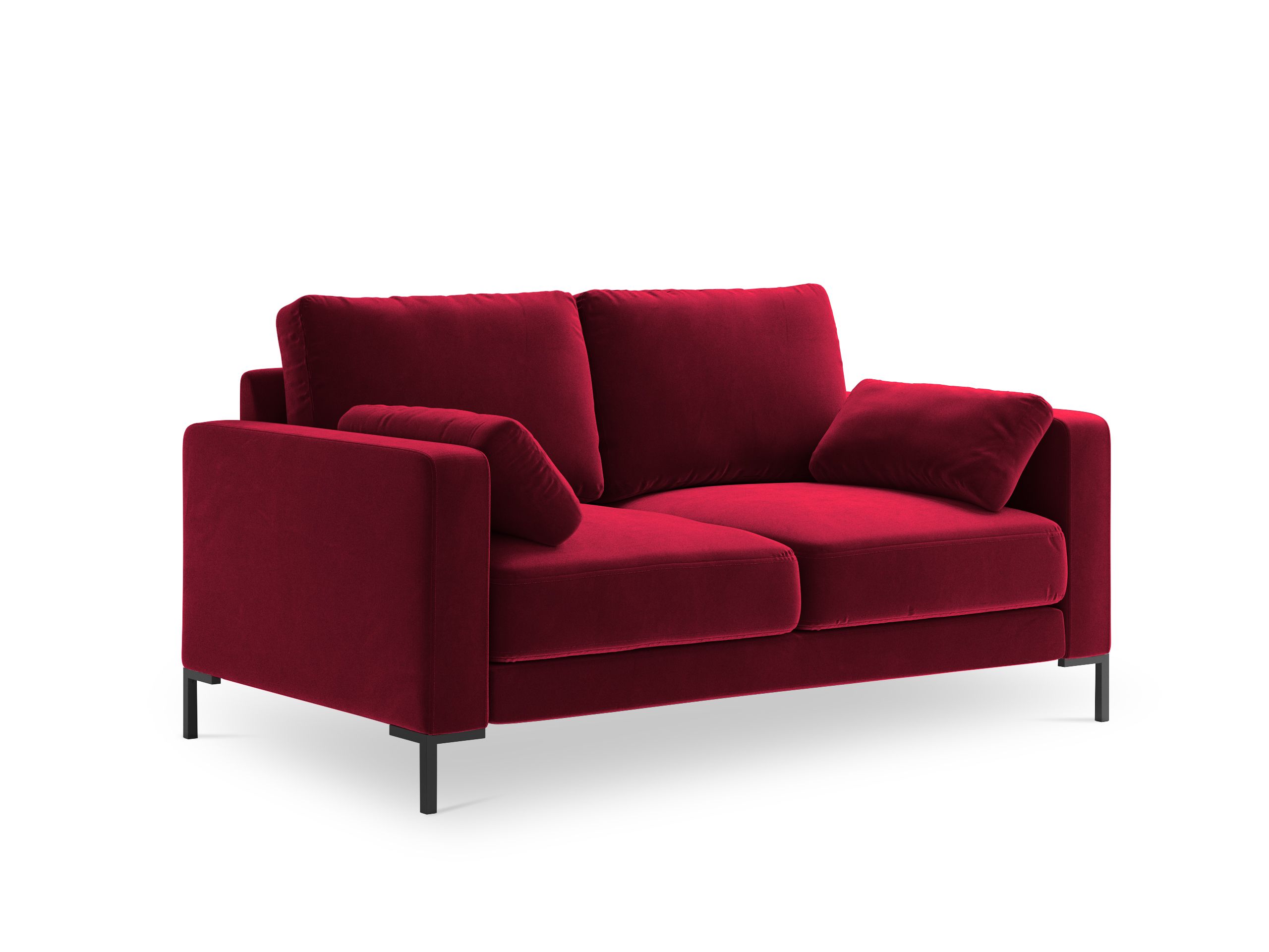 Canapé fixe 3 places Rouge Tissu Design Confort Promotion