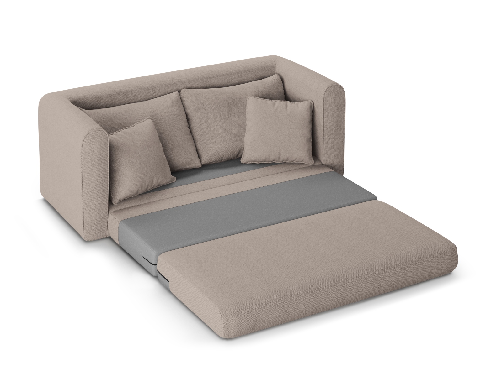 Canapé 2 places en tissu structuré beige - Vue supplémentaire 2