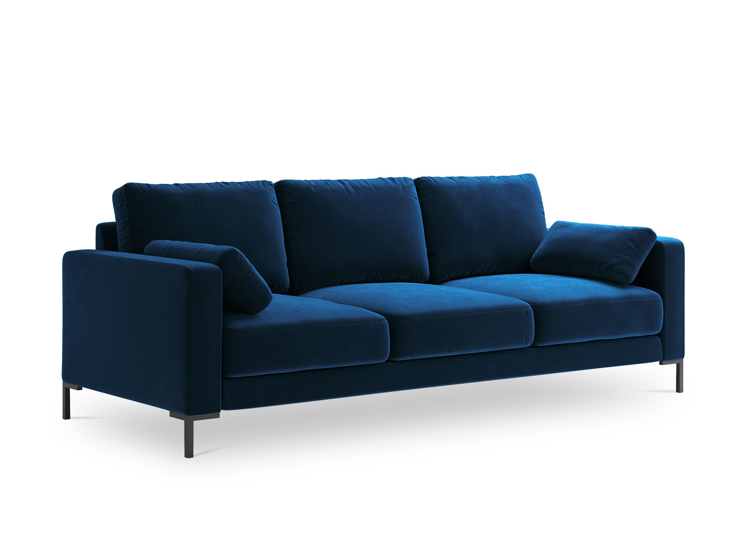 Canapé fixe 3 places Bleu Tissu Design Confort Promotion