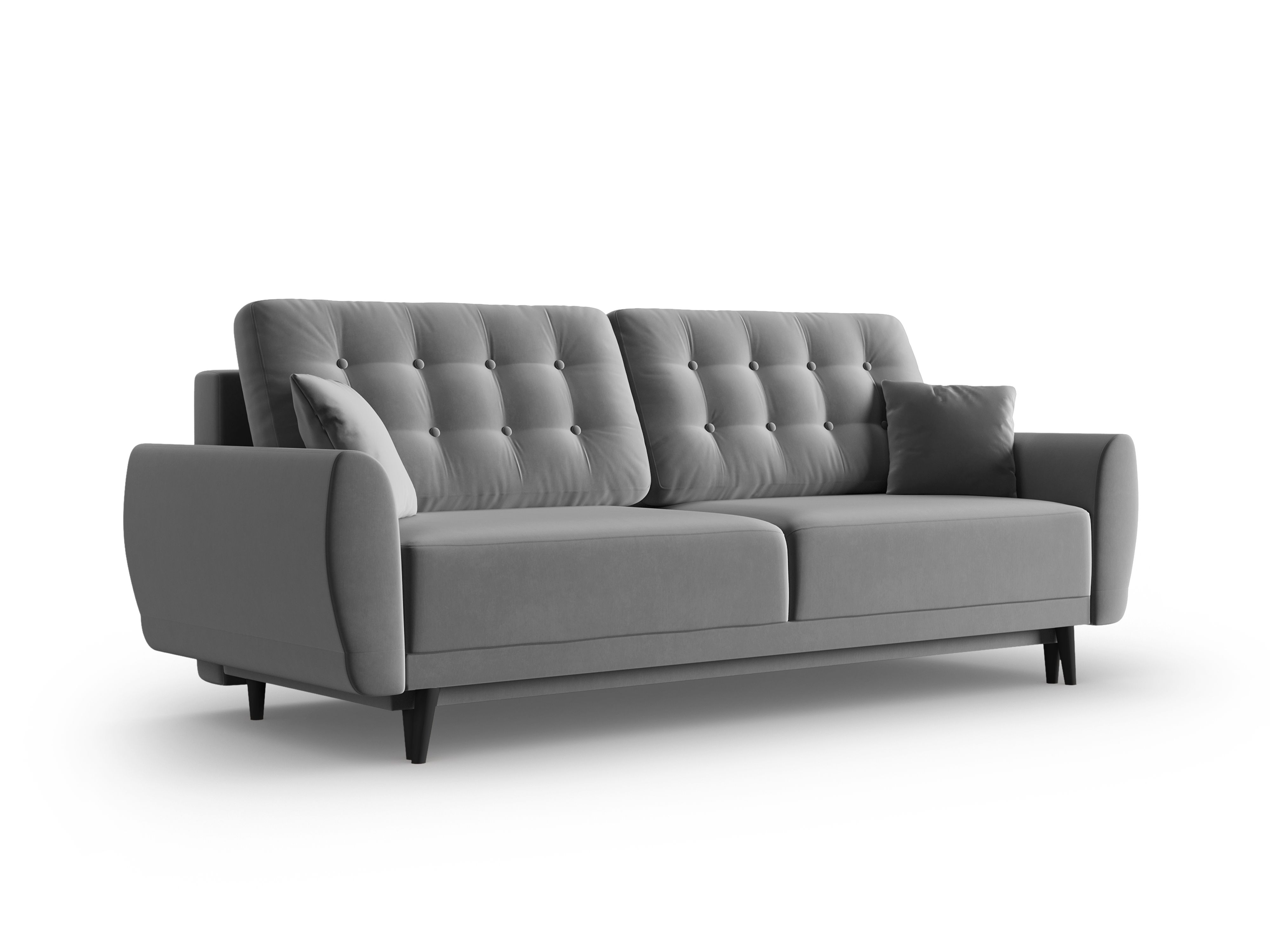 Canapé velours gris clair 3 places Canapé velours gris clair 3 places