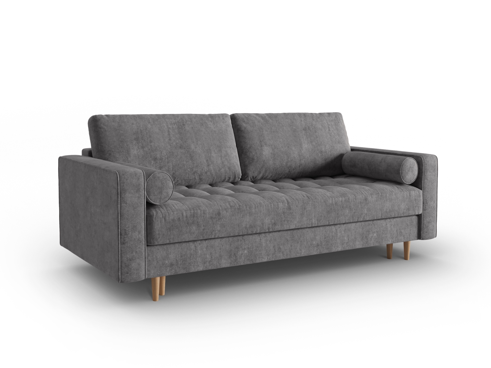 Canapé 3 places Gris Tissu Luxe Moderne Confort