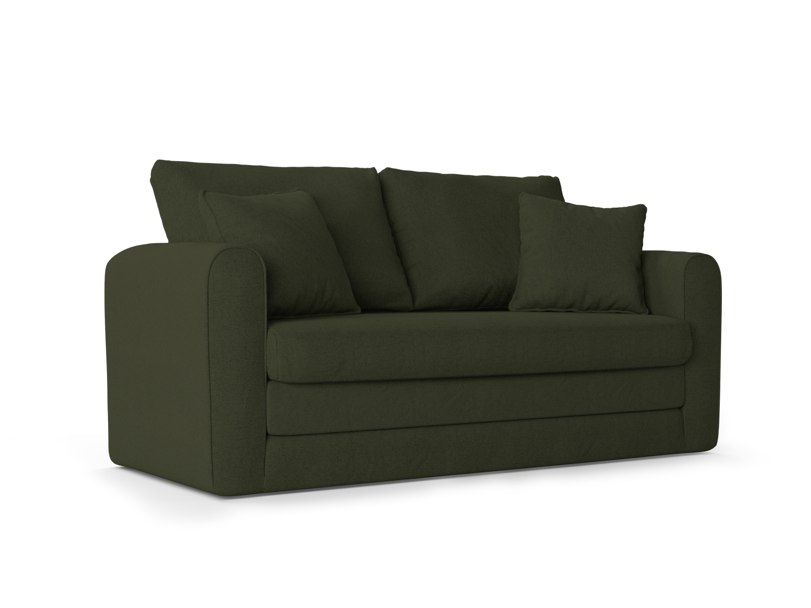 Canapé droit 2 places Tissu Design Confort Vert Promotion