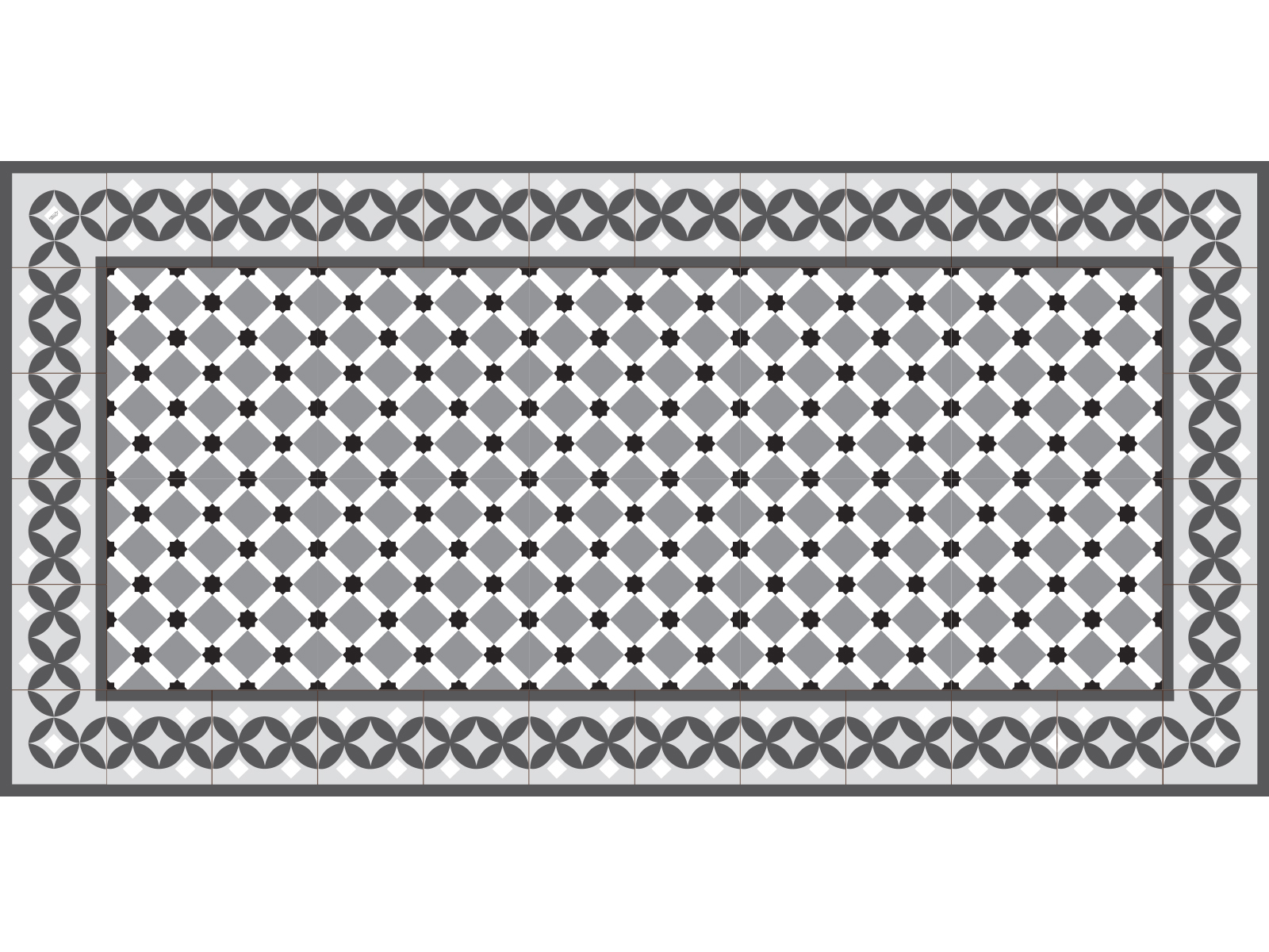 Tapis vinyle Cordoba gris 65x180cm Tapis vinyle Cordoba gris 65x180cm