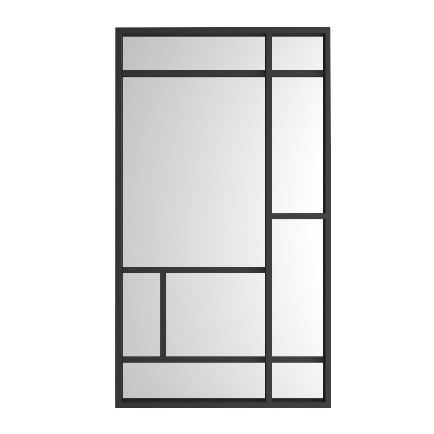 Miroir géométrique déstructuré en métal noir Miroir géométrique déstructuré en métal noir