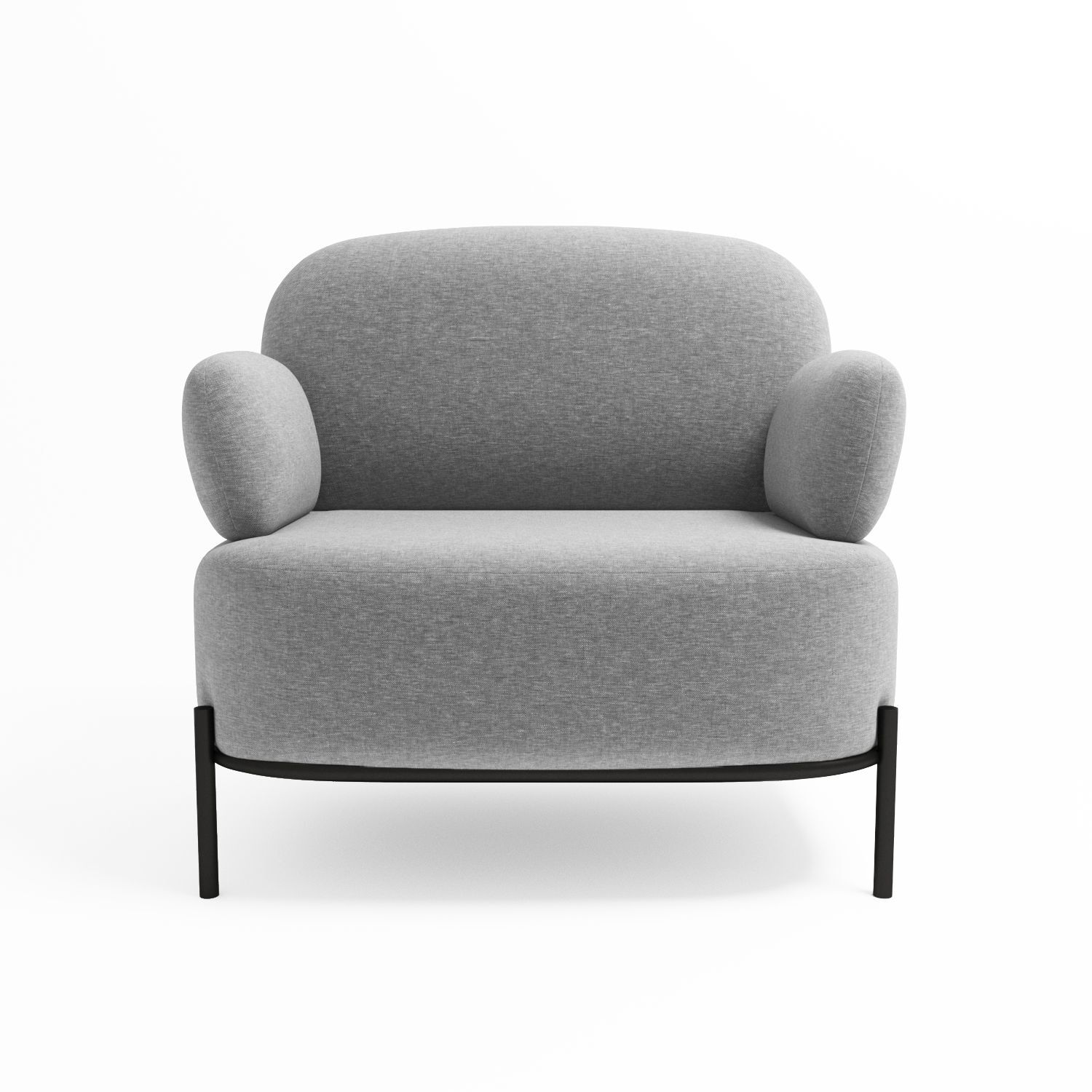 Fauteuil en tissu gris foncé Fauteuil en tissu gris foncé