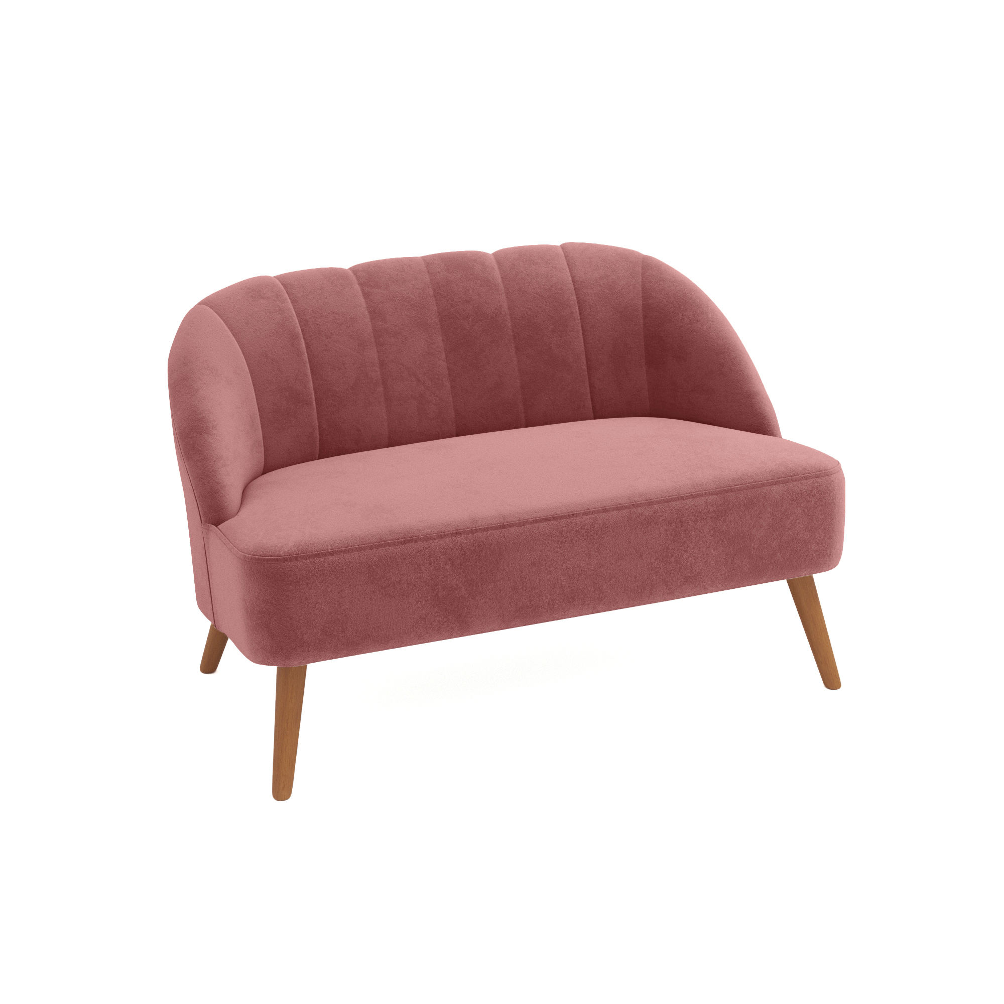 Canapé droit 2 places Noir Velours Contemporain Confort Promotion