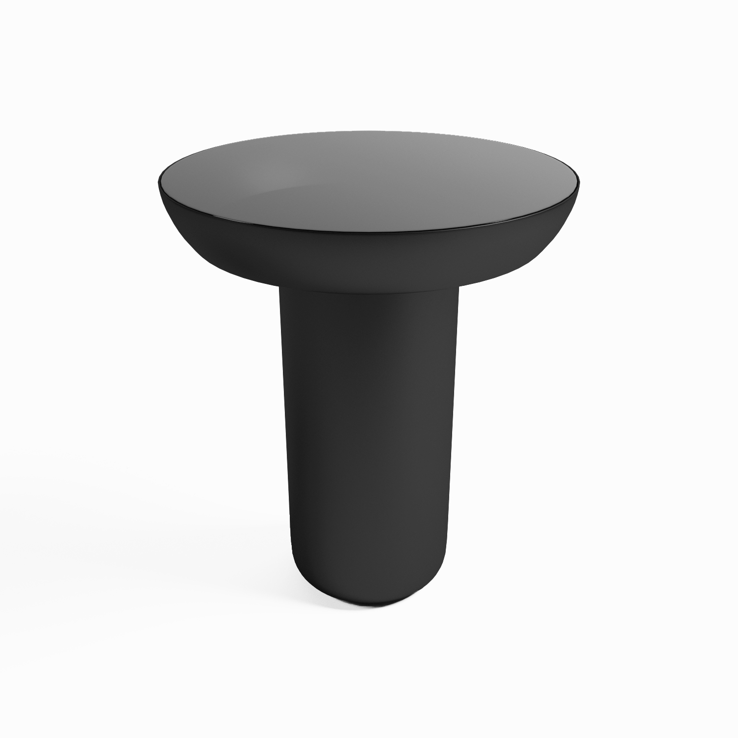 Table d'appoint design en métal noir Table d'appoint design en métal noir