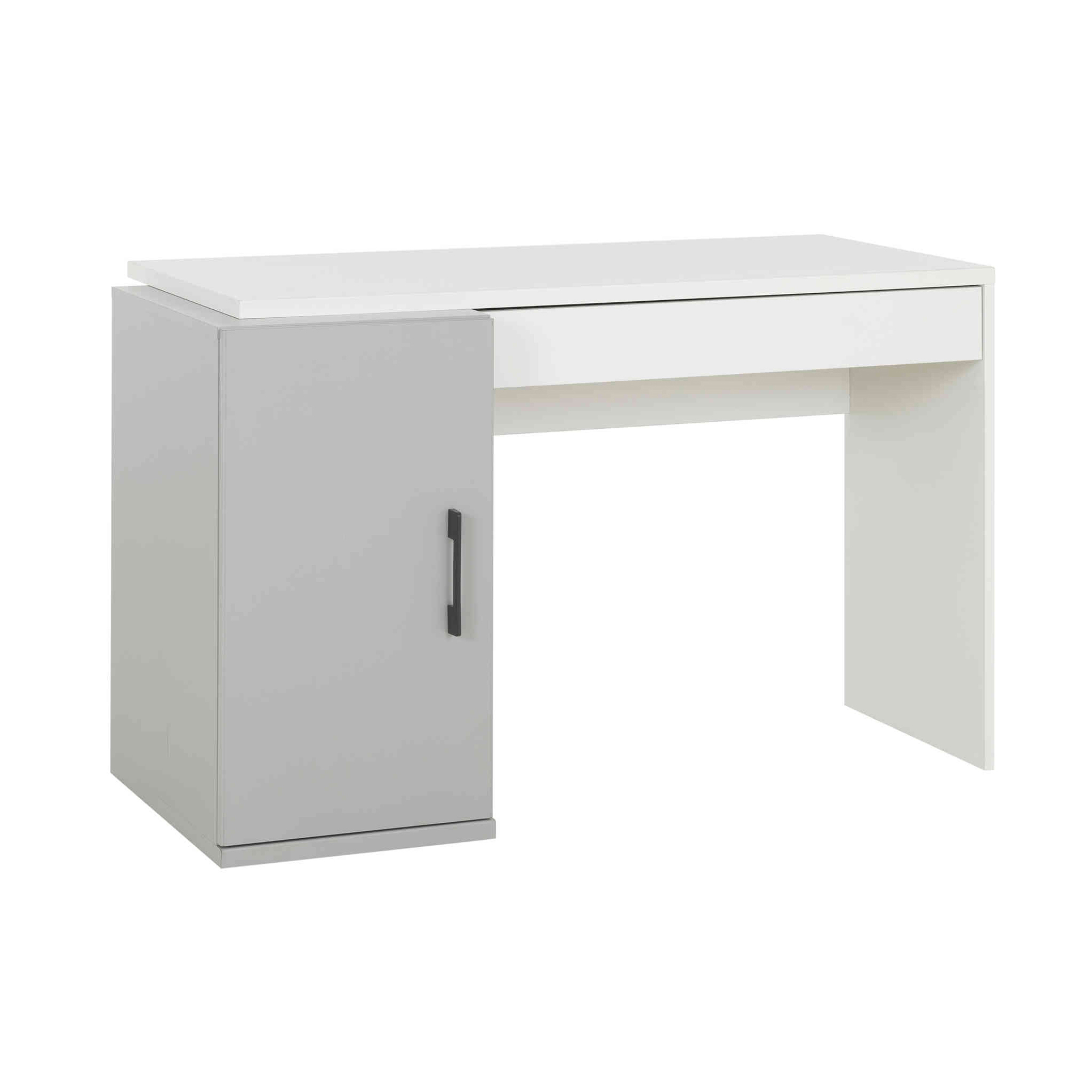 Bureau en bois gris et blanc