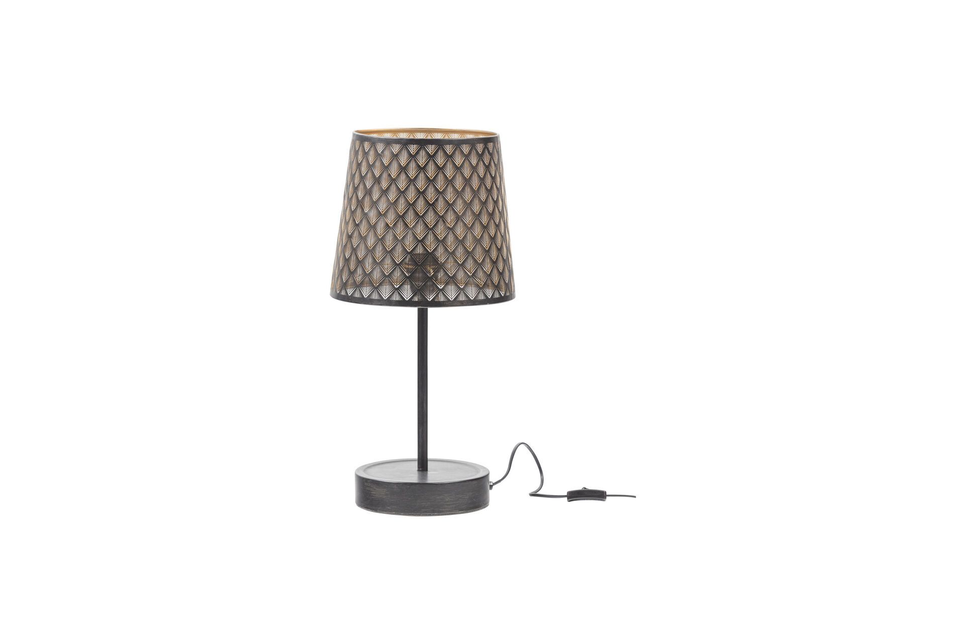 Lampe de table design en métal noir