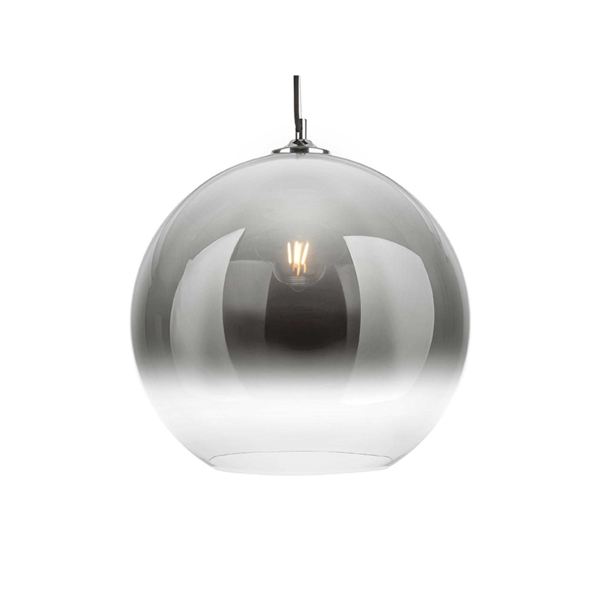 Suspension bubble en verre gris