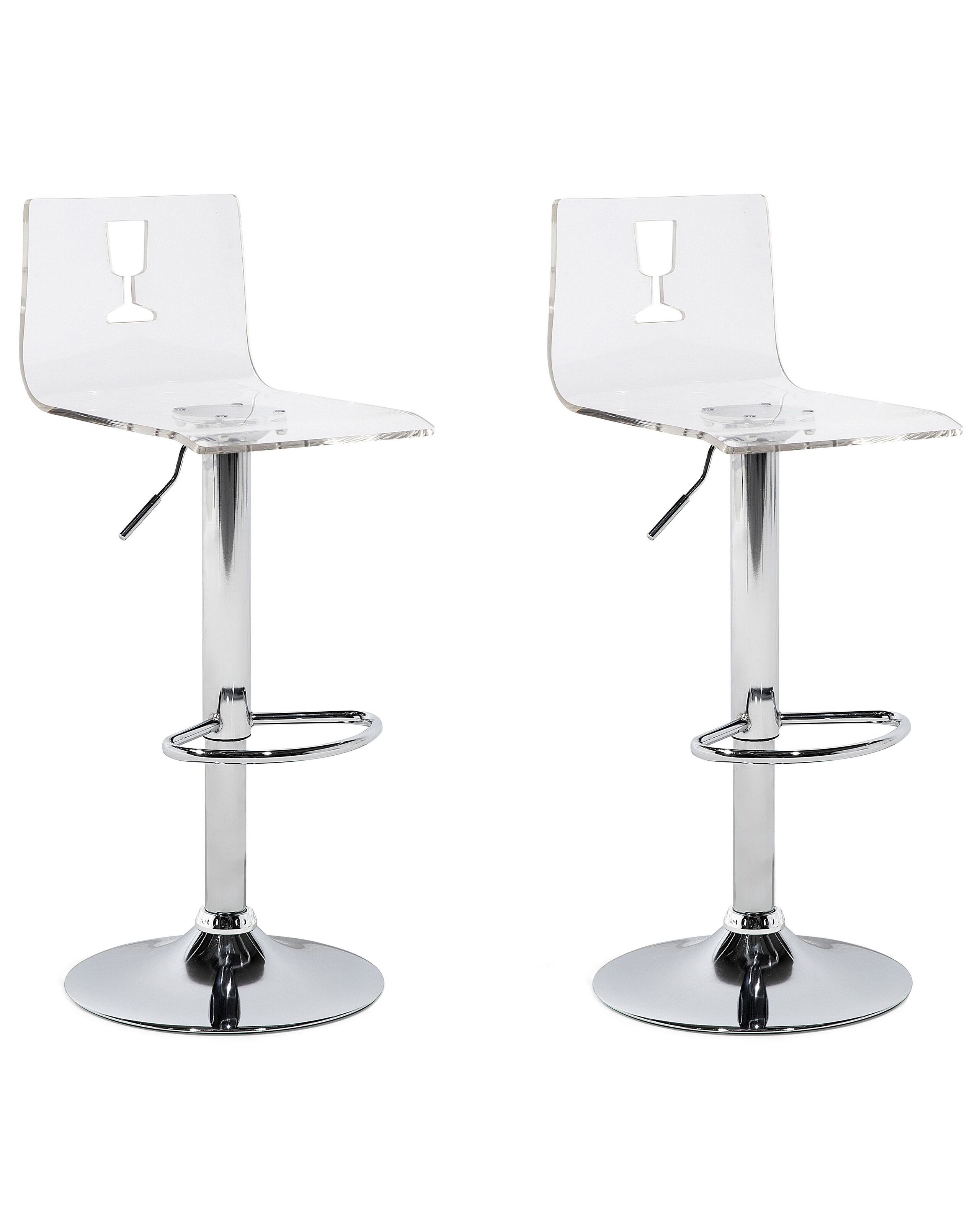 Tabouret rotatif Set de 2 Blanc
