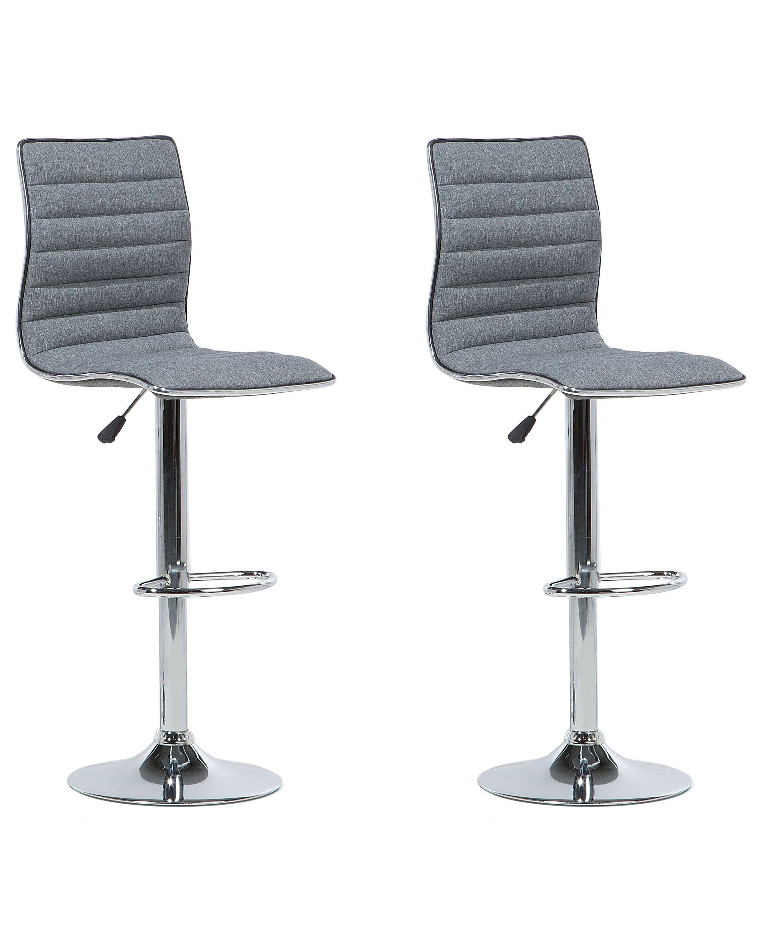 Tabouret rotatif Set de 2 Gris