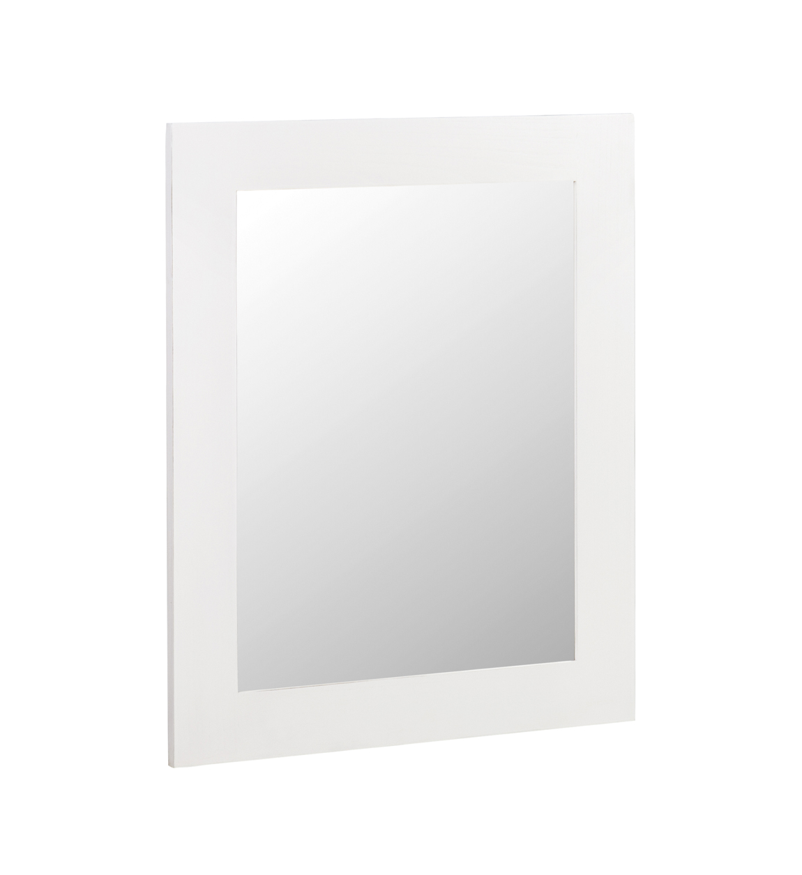 Miroir en bois de mindi blanc 90x110