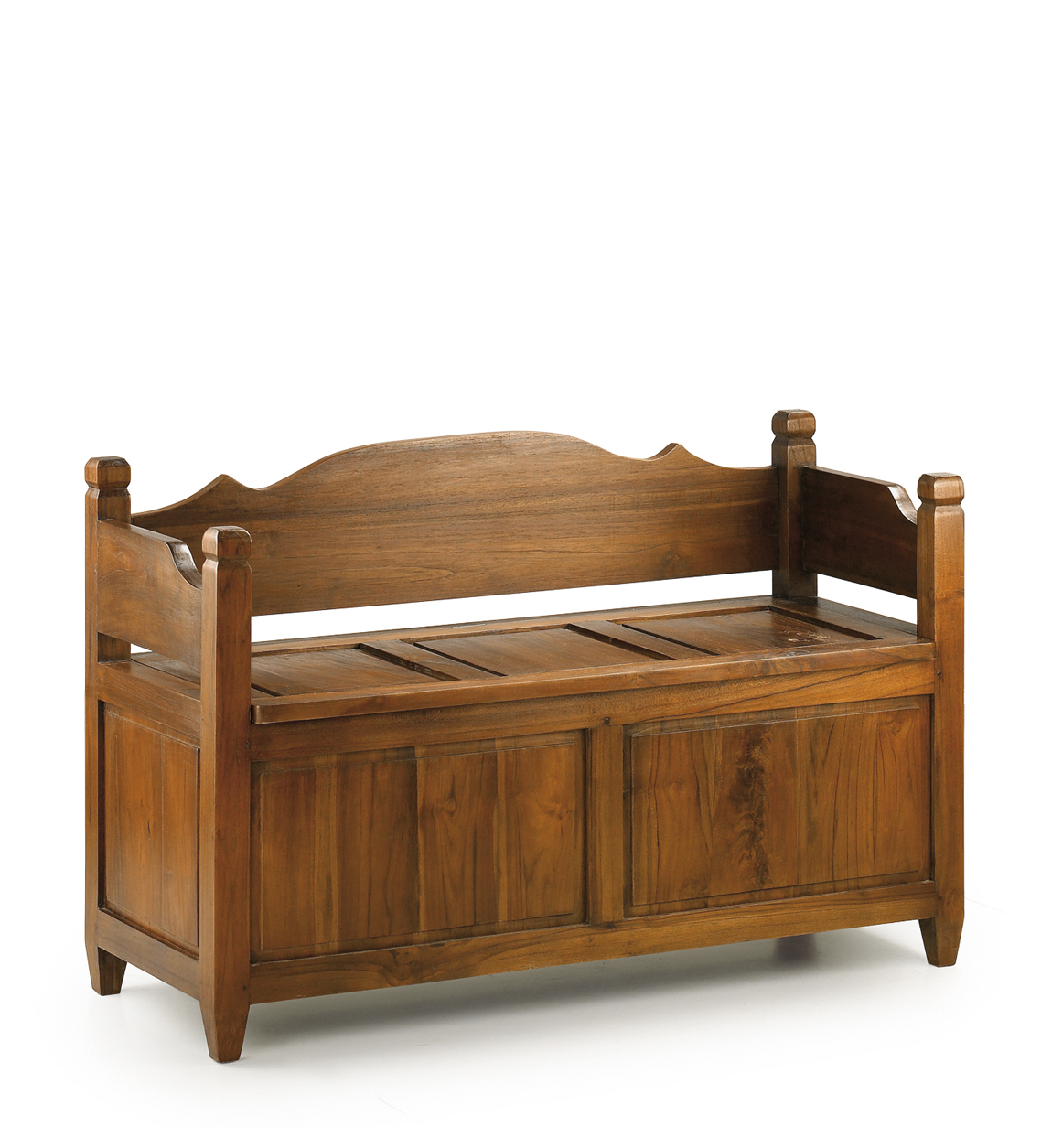 Banc avec coffre de rangement en mindi marron L110 Banc avec coffre de rangement en mindi marron L110