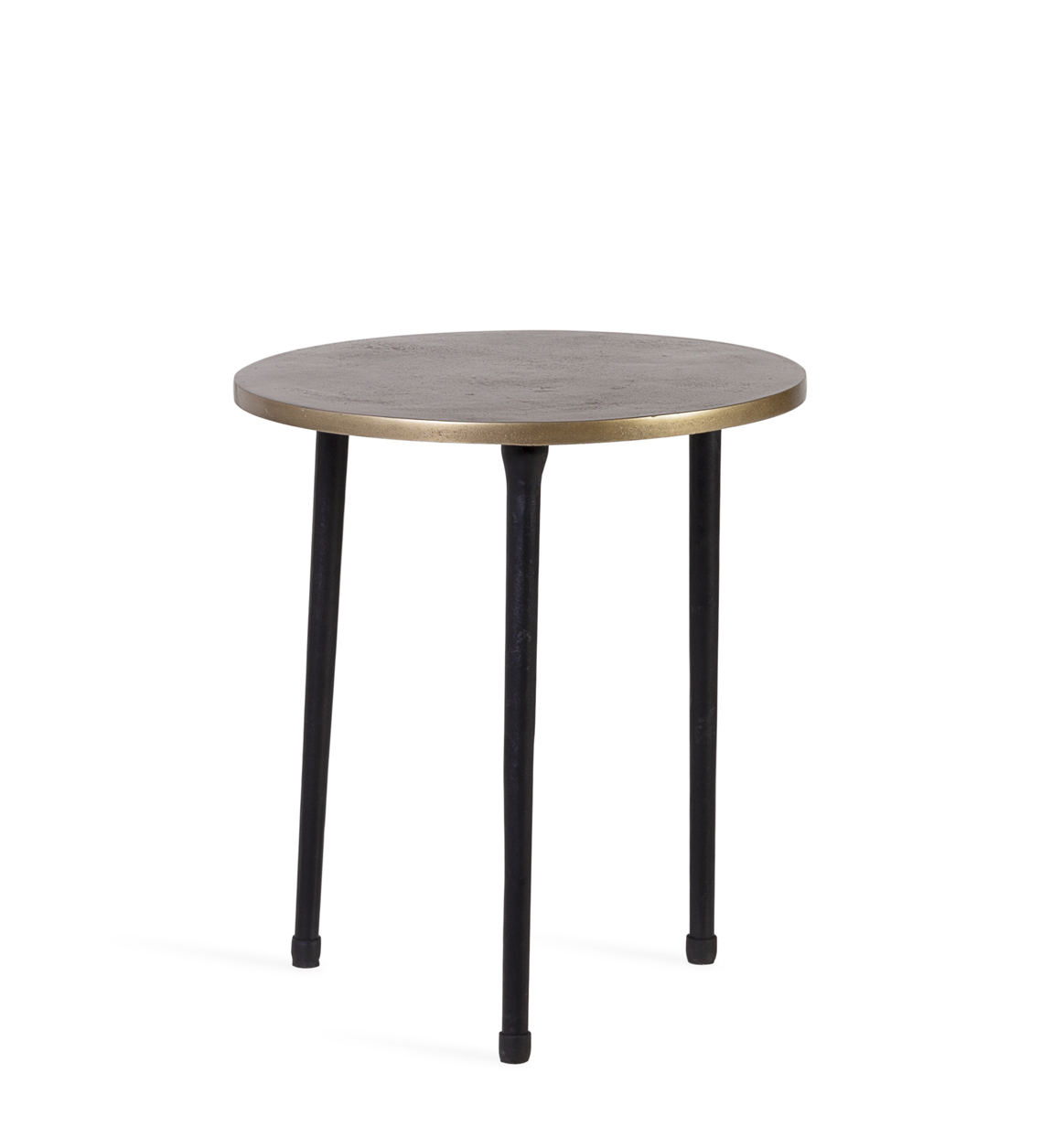 table basse en aluminium couleur bronze vieilli ø 40 cm