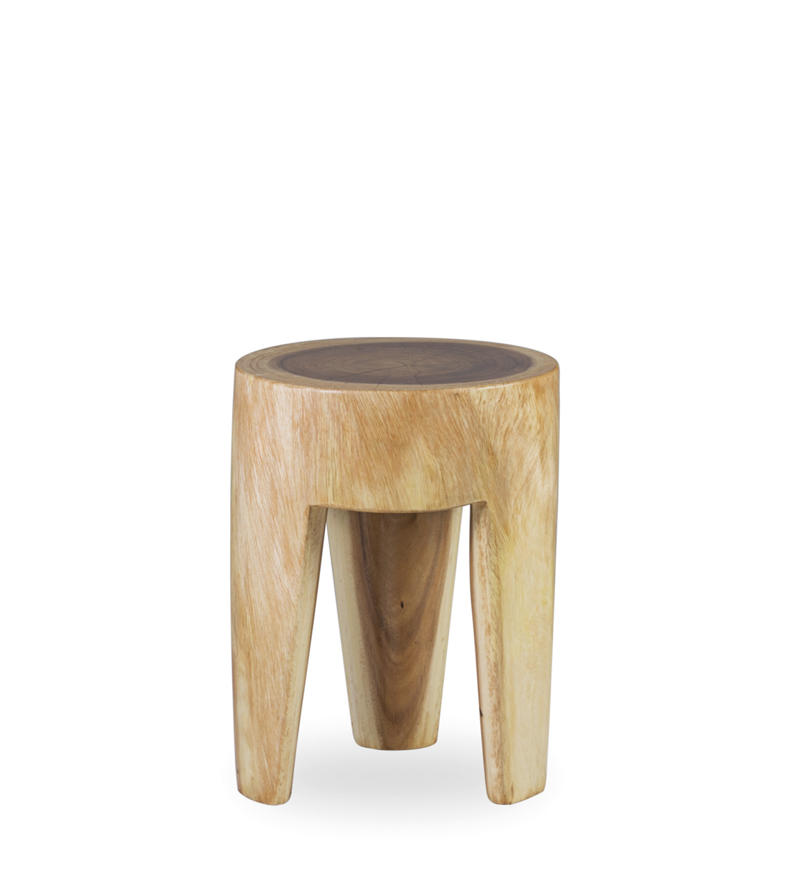 Tabouret en bois de suar beige