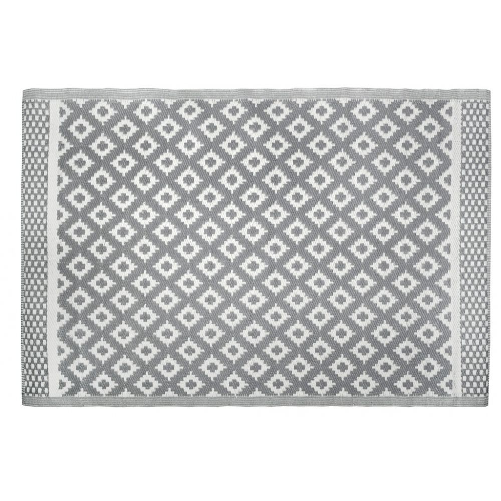 Tapis d'extérieur en polypropylène 120 x 180 cm maya - gris